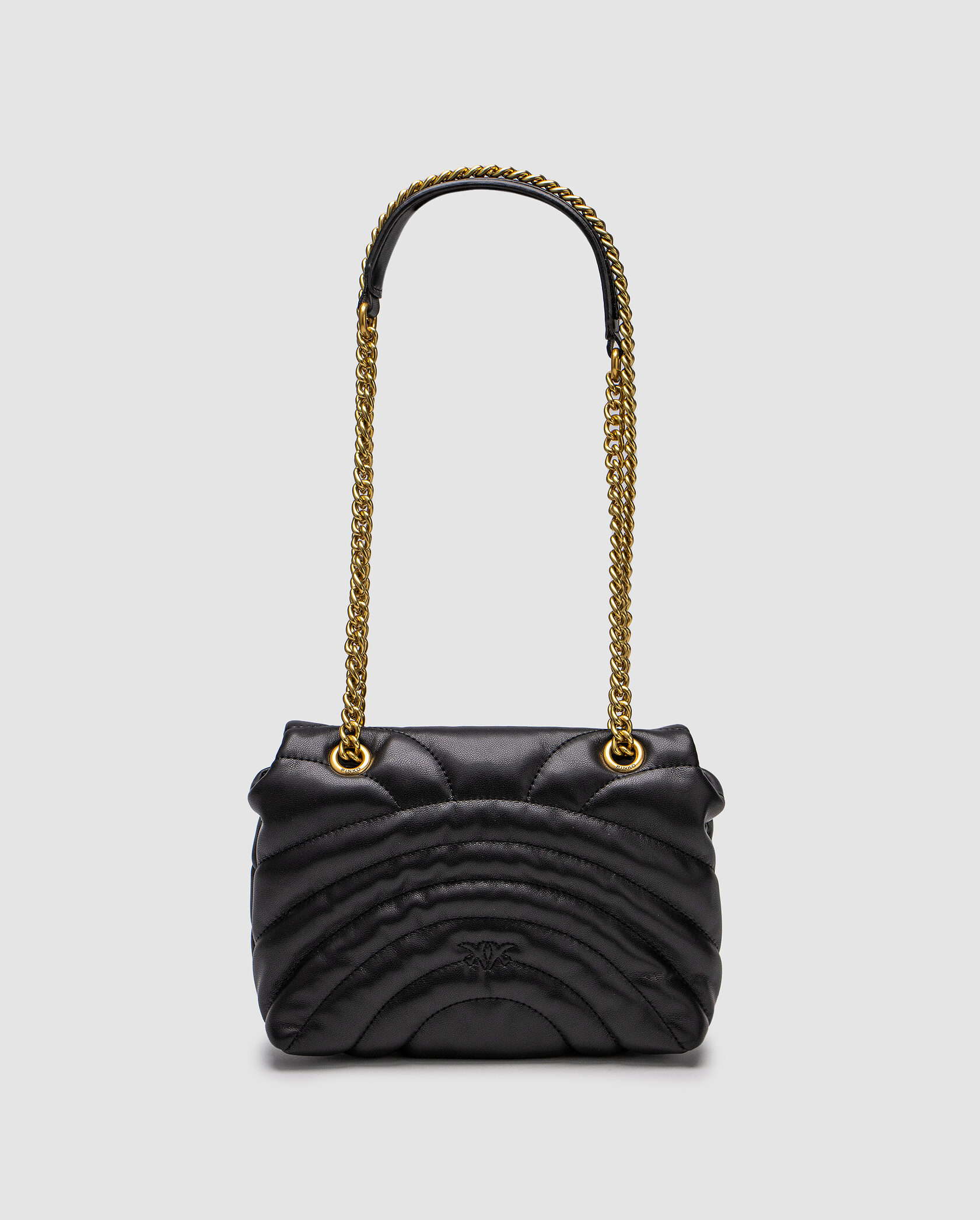 Pinko Love Bag Puff Butterfly Quilt Black/Gold - 3