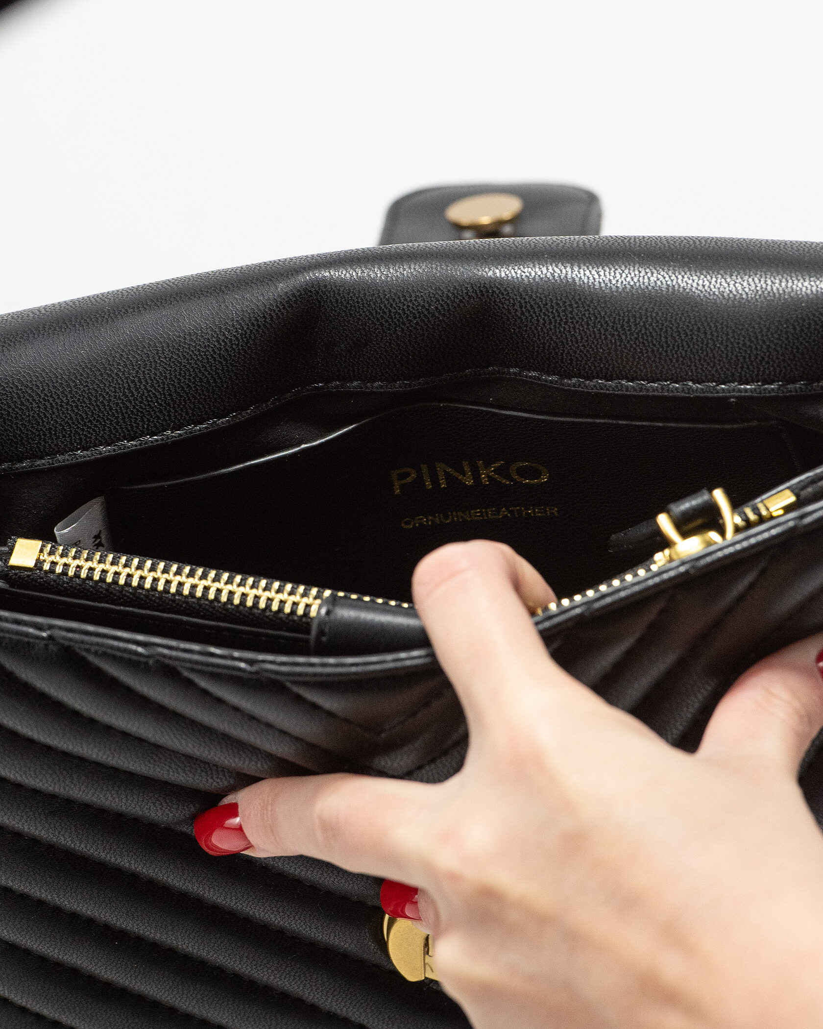 Pinko Love Big Puff Maxi Quilt Top Handle Bag in Black - 15