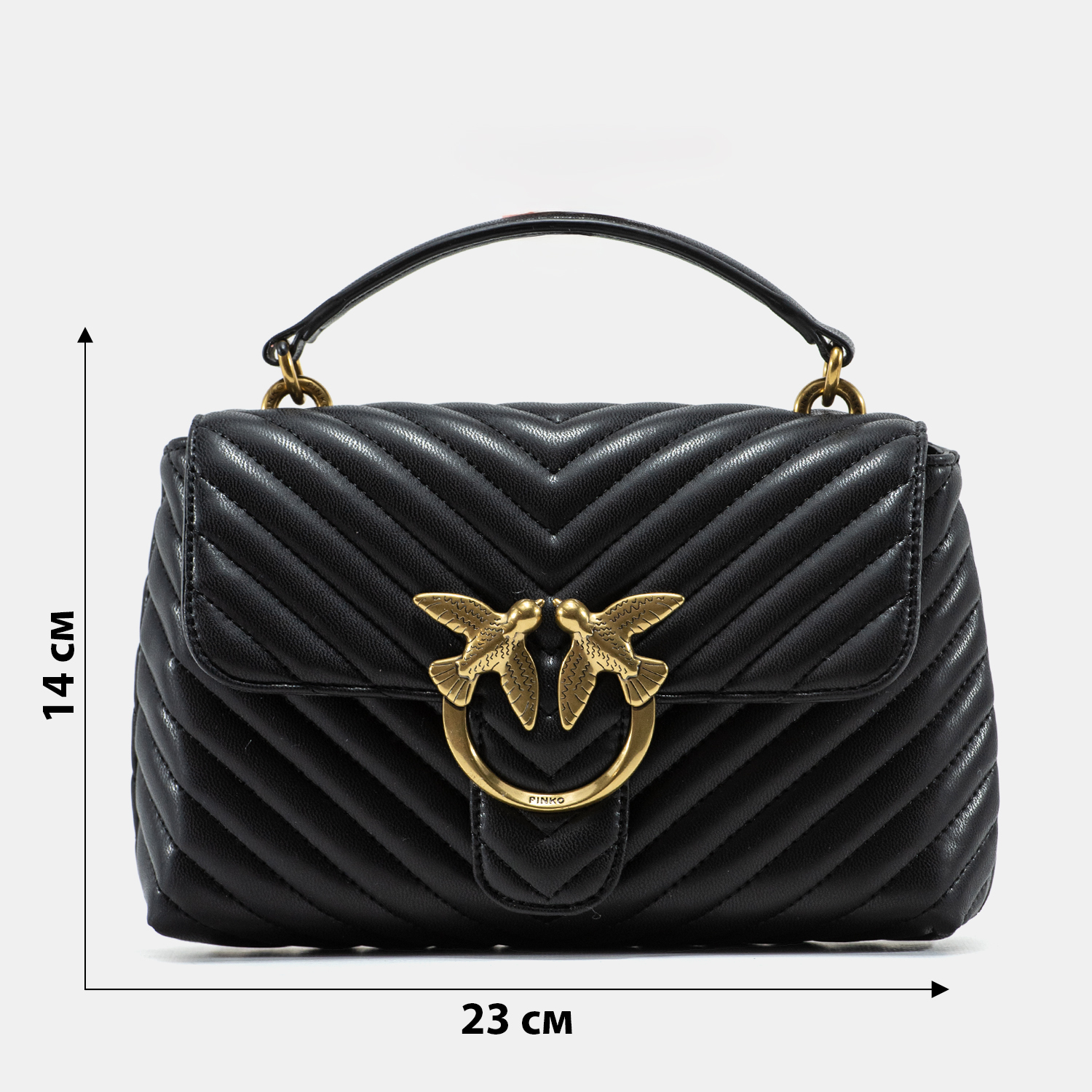 Pinko Love Big Puff Maxi Quilt Top Handle Bag in Black - 3