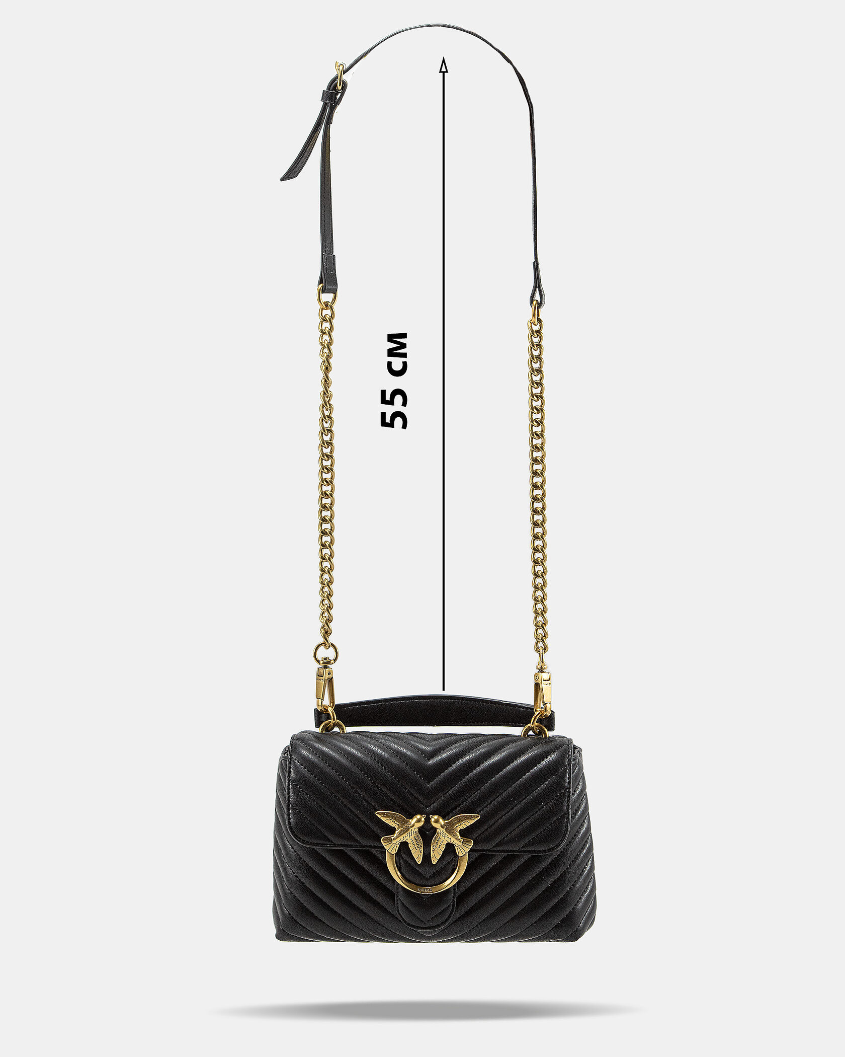 Pinko Love Big Puff Maxi Quilt Top Handle Bag in Black - 4
