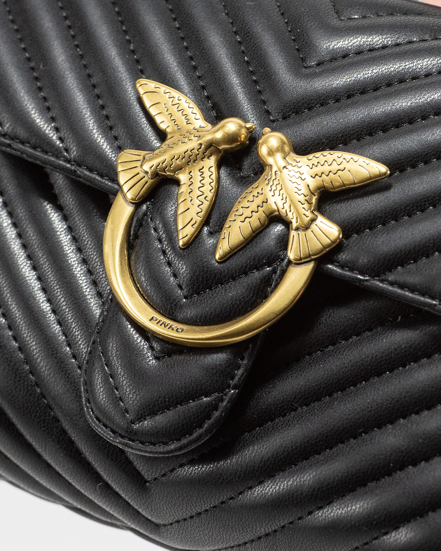 Pinko Love Big Puff Maxi Quilt Top Handle Bag in Black - 6