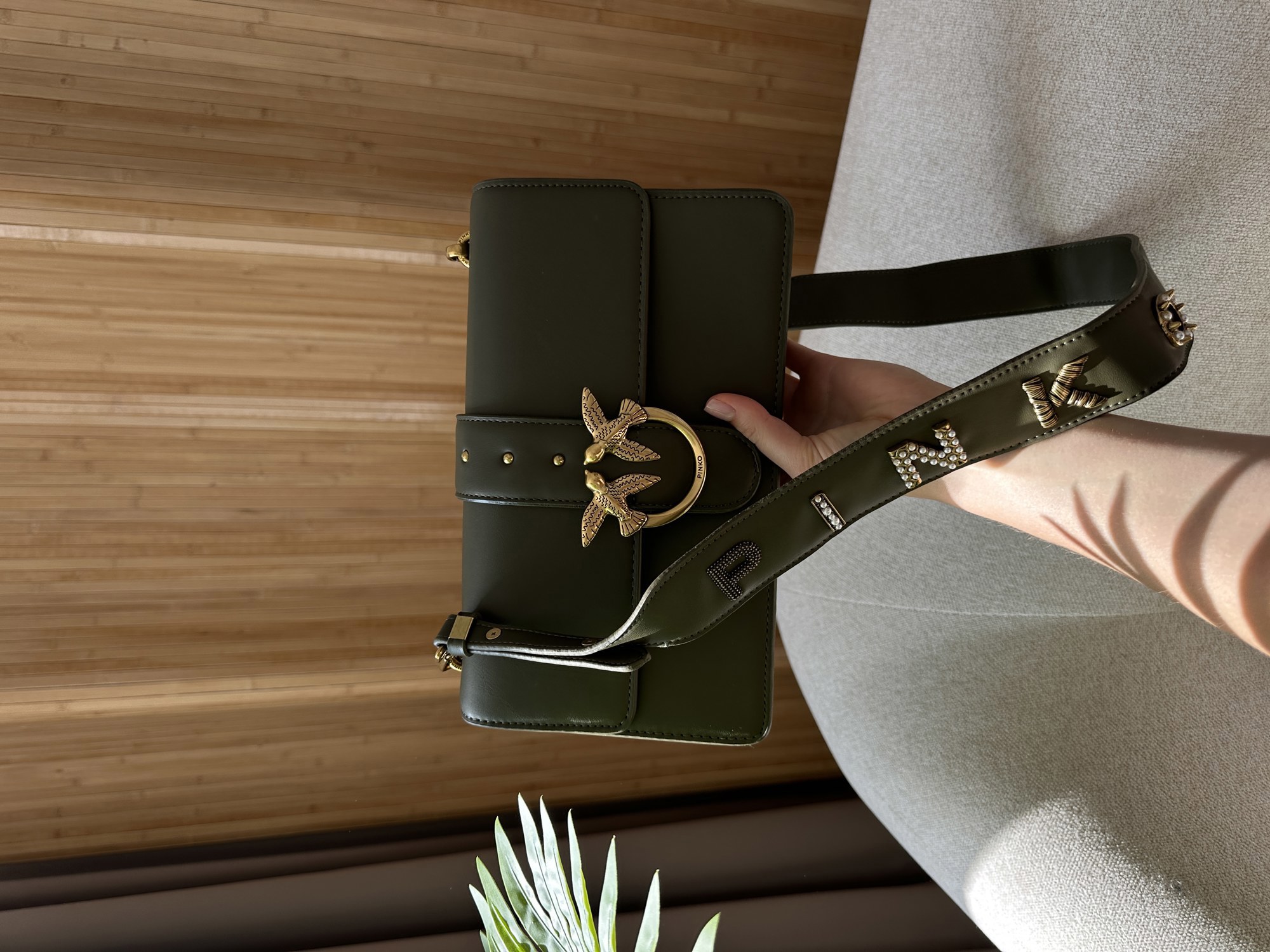 Pinko Love Classic Icon Simply Green/Gold - 13