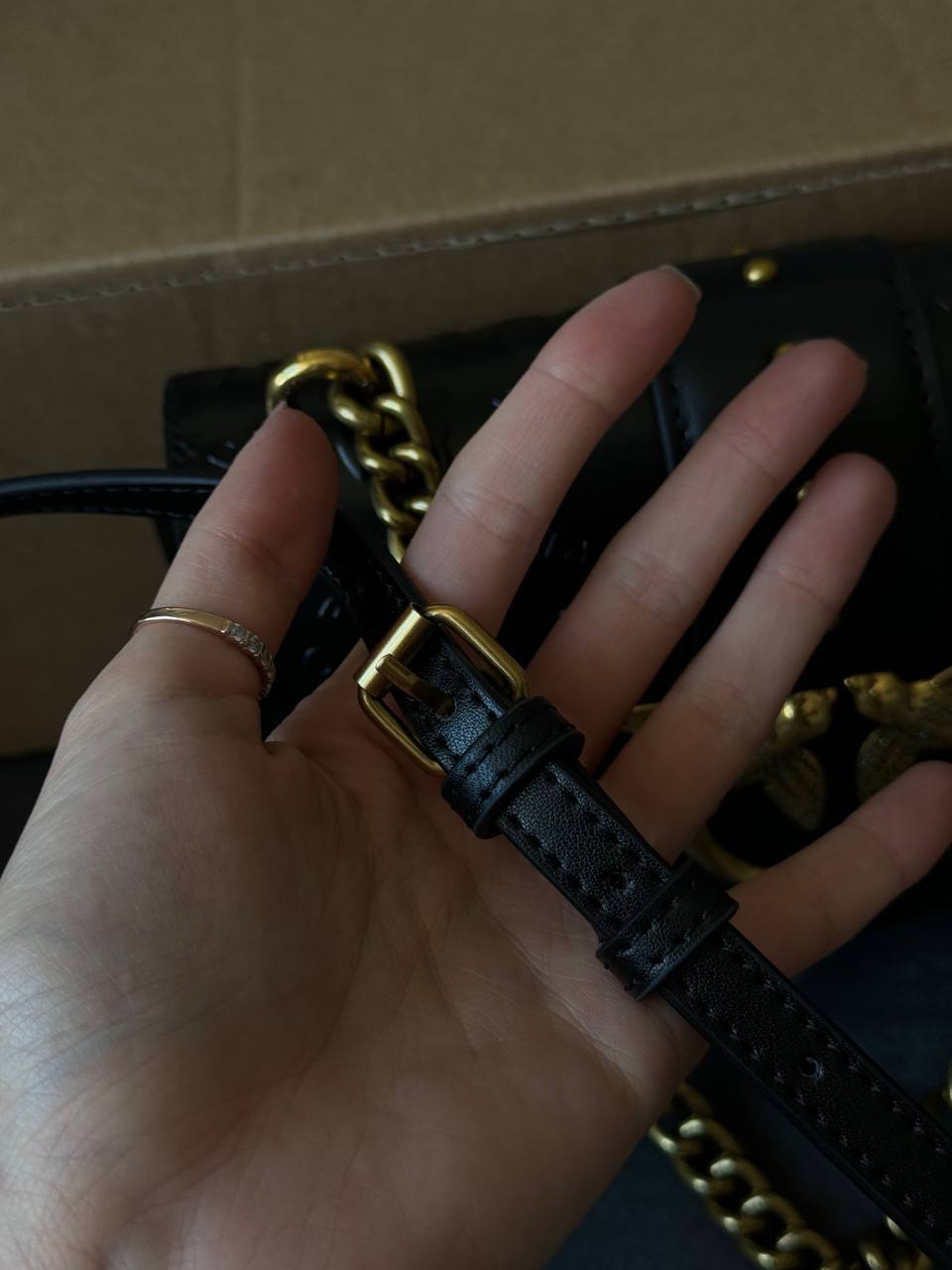 Pinko Love Mini Icon New Monogram Black/Gold - 4