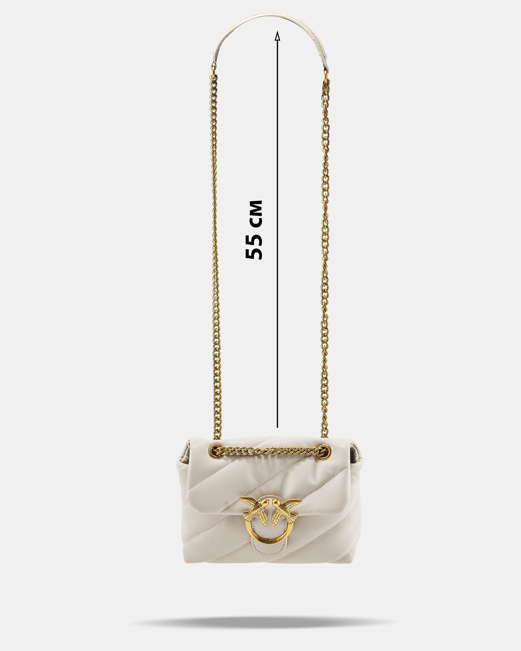 Pinko Love Small Soft Puff Maxi Quilt Shoulder Bag in White/Cream - 4