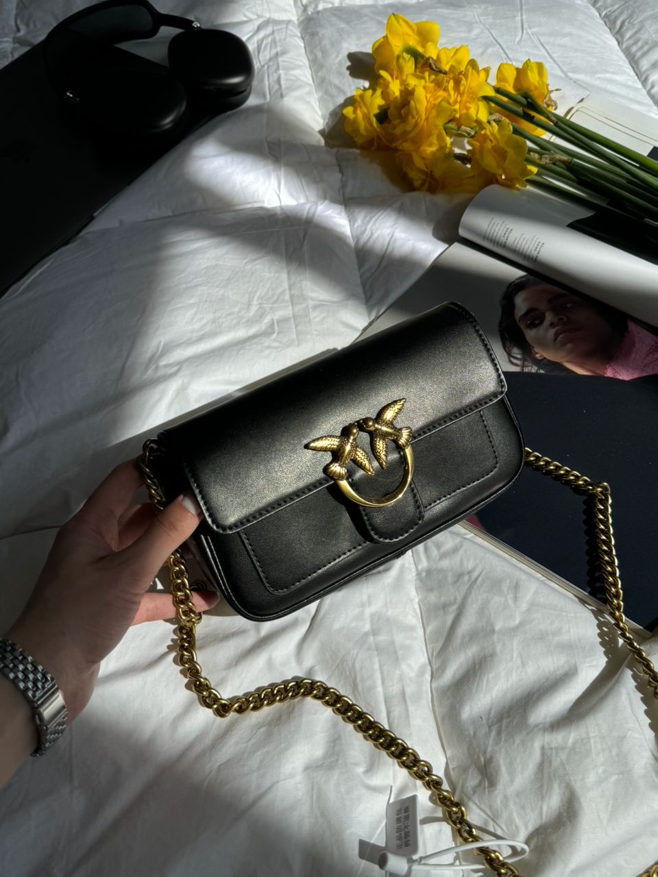 Pinko LoveBag Pocket Simply Black/Antique Gold - 8