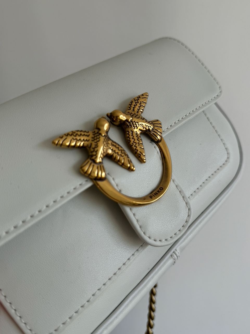 Pinko LoveBag Pocket Simply Cream/Antique Gold - 10