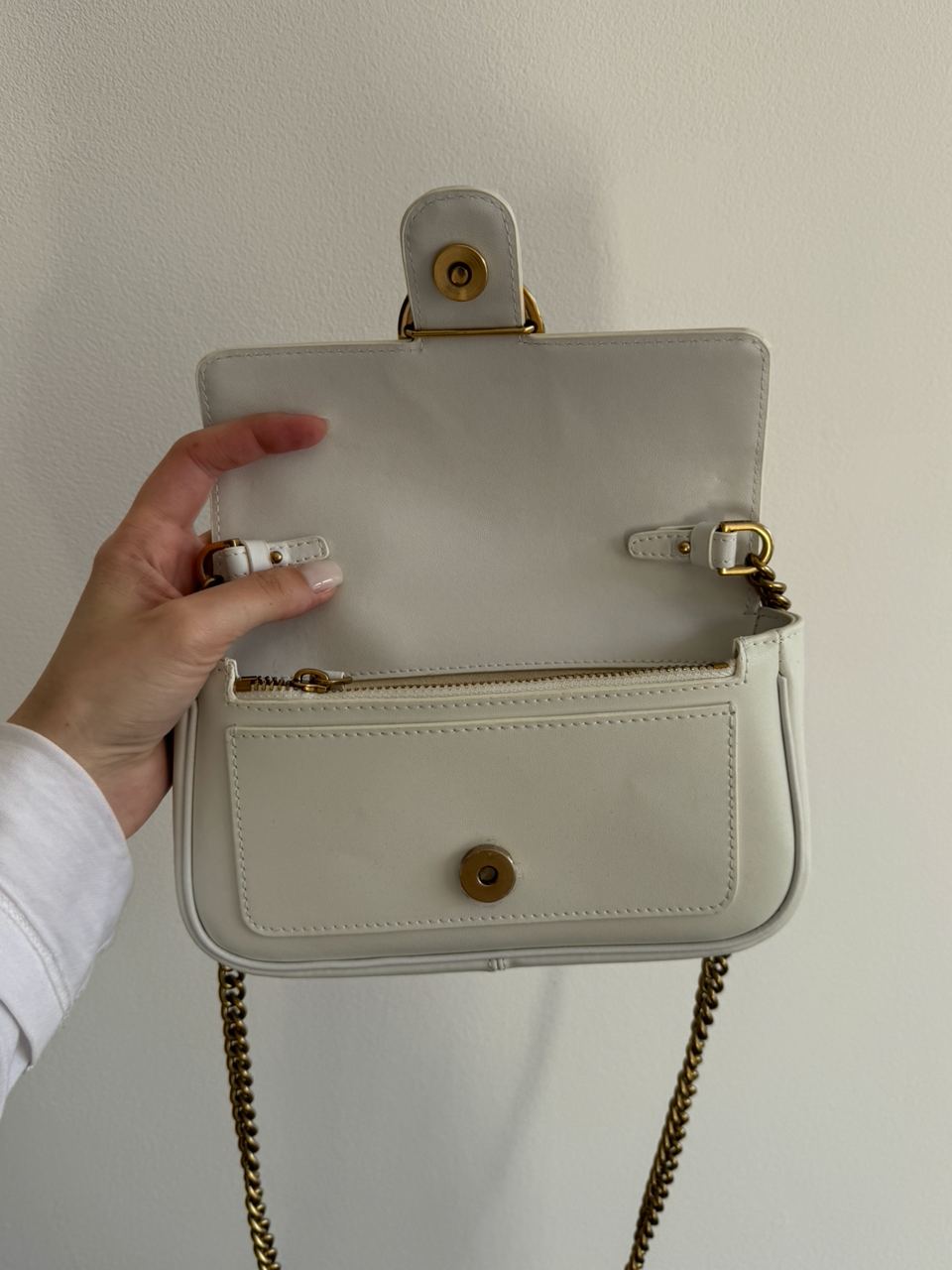 Pinko LoveBag Pocket Simply Cream/Antique Gold - 18