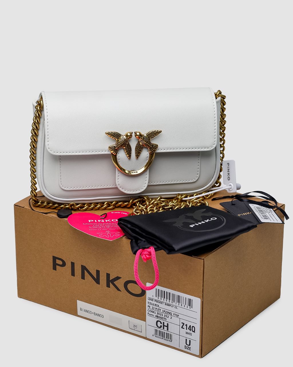 Pinko LoveBag Pocket Simply Cream/Antique Gold - 2