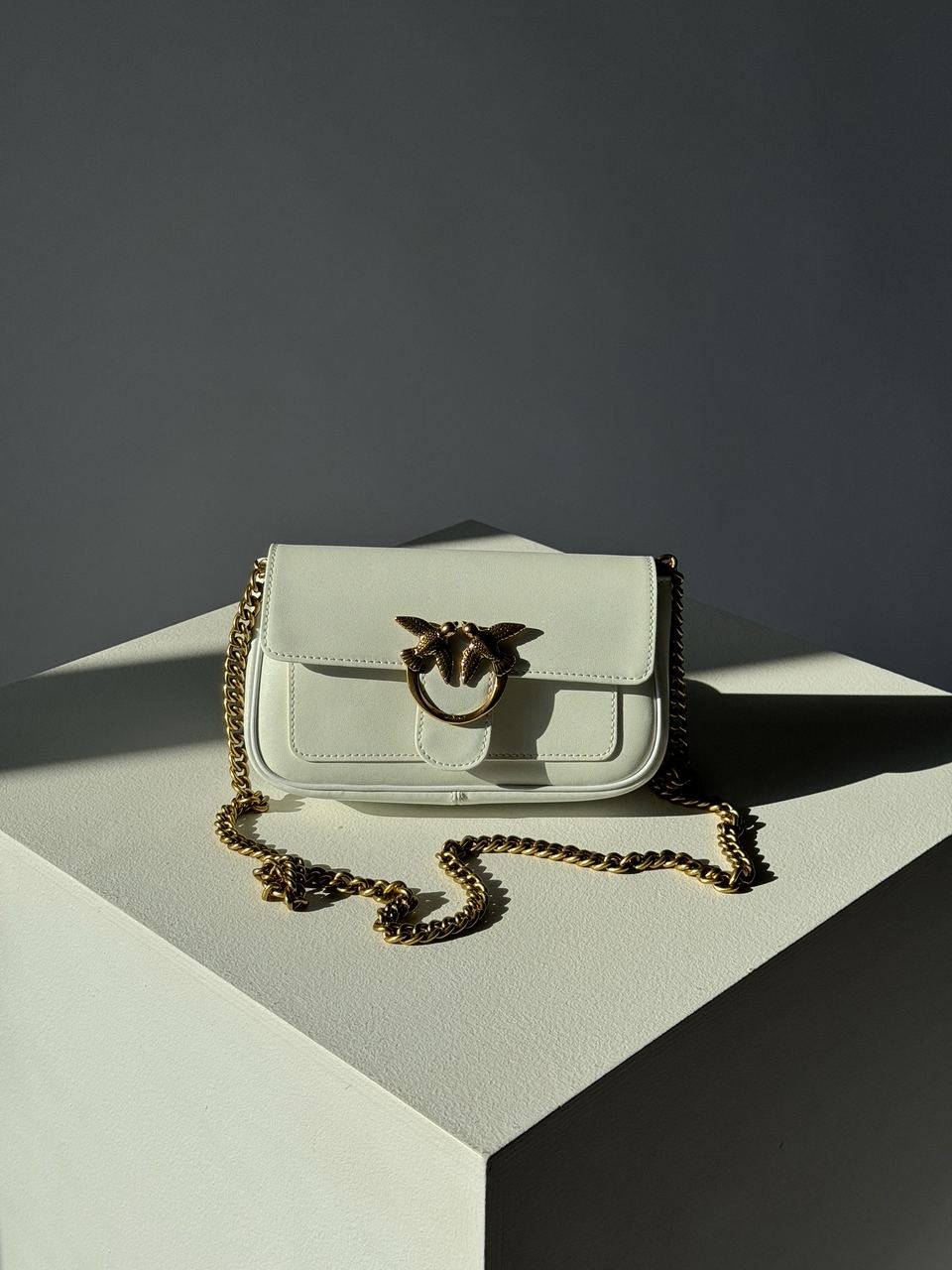 Pinko LoveBag Pocket Simply Cream/Antique Gold - 3