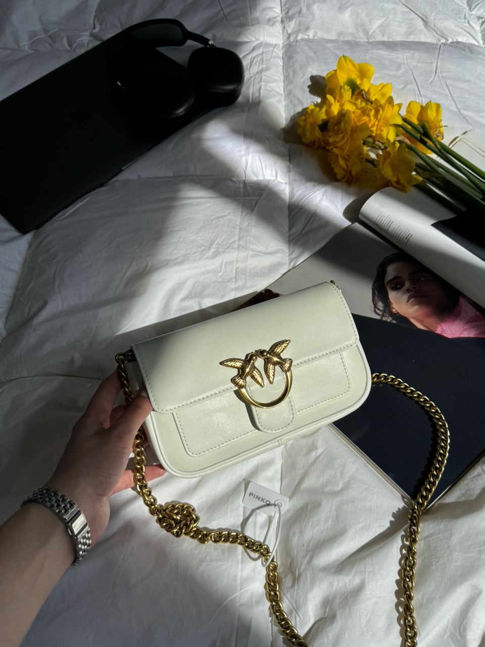 Pinko LoveBag Pocket Simply Cream/Antique Gold - 8