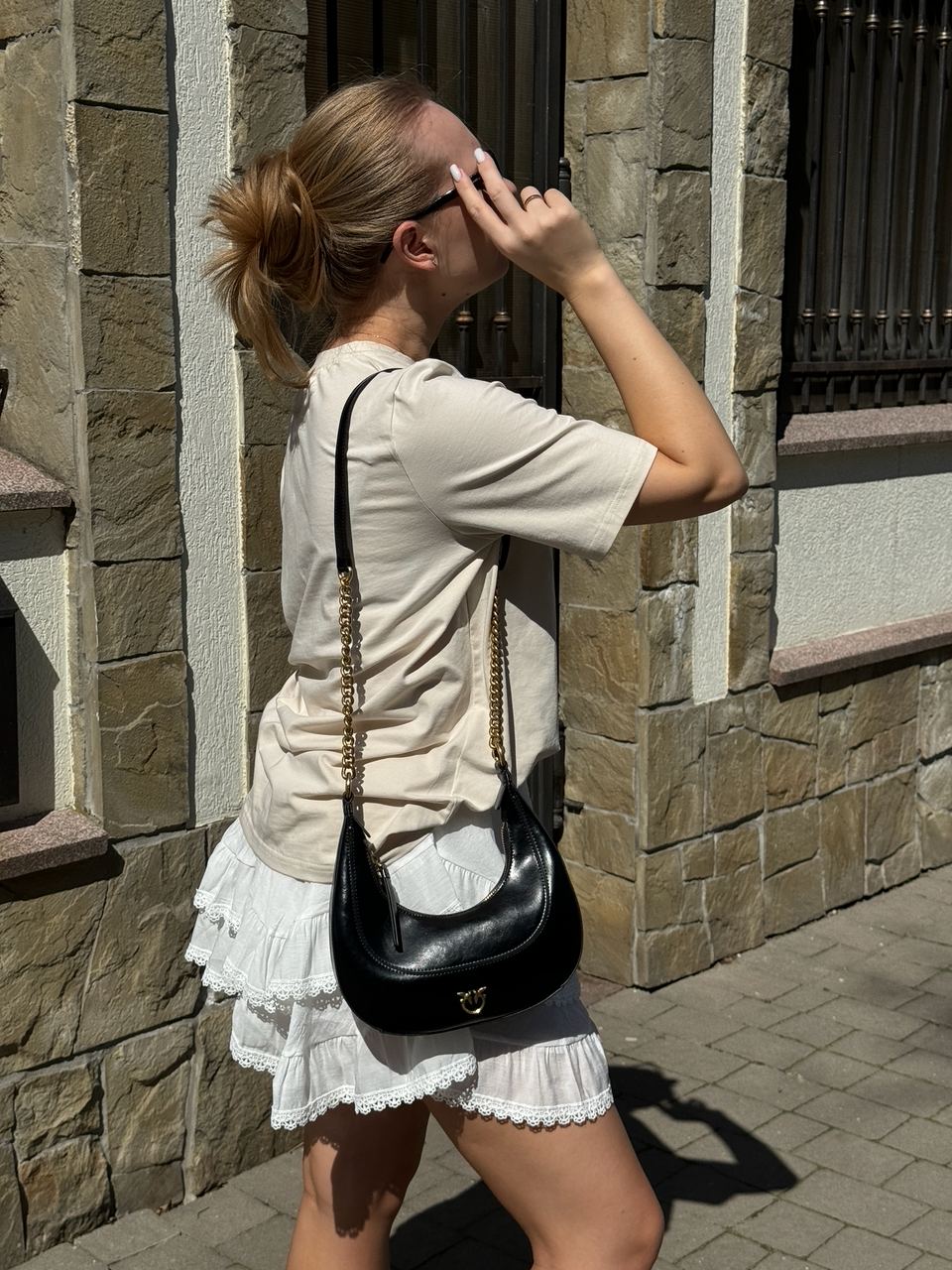 Pinko Mini Brioche Bag Hobo Black - 8