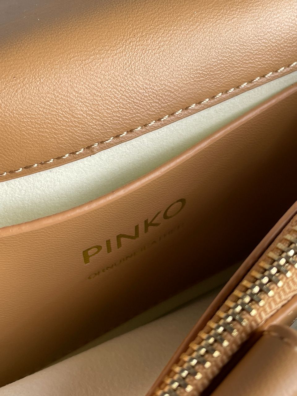 Pinko Mini Love Bag Click Big Chevron Beige - 21