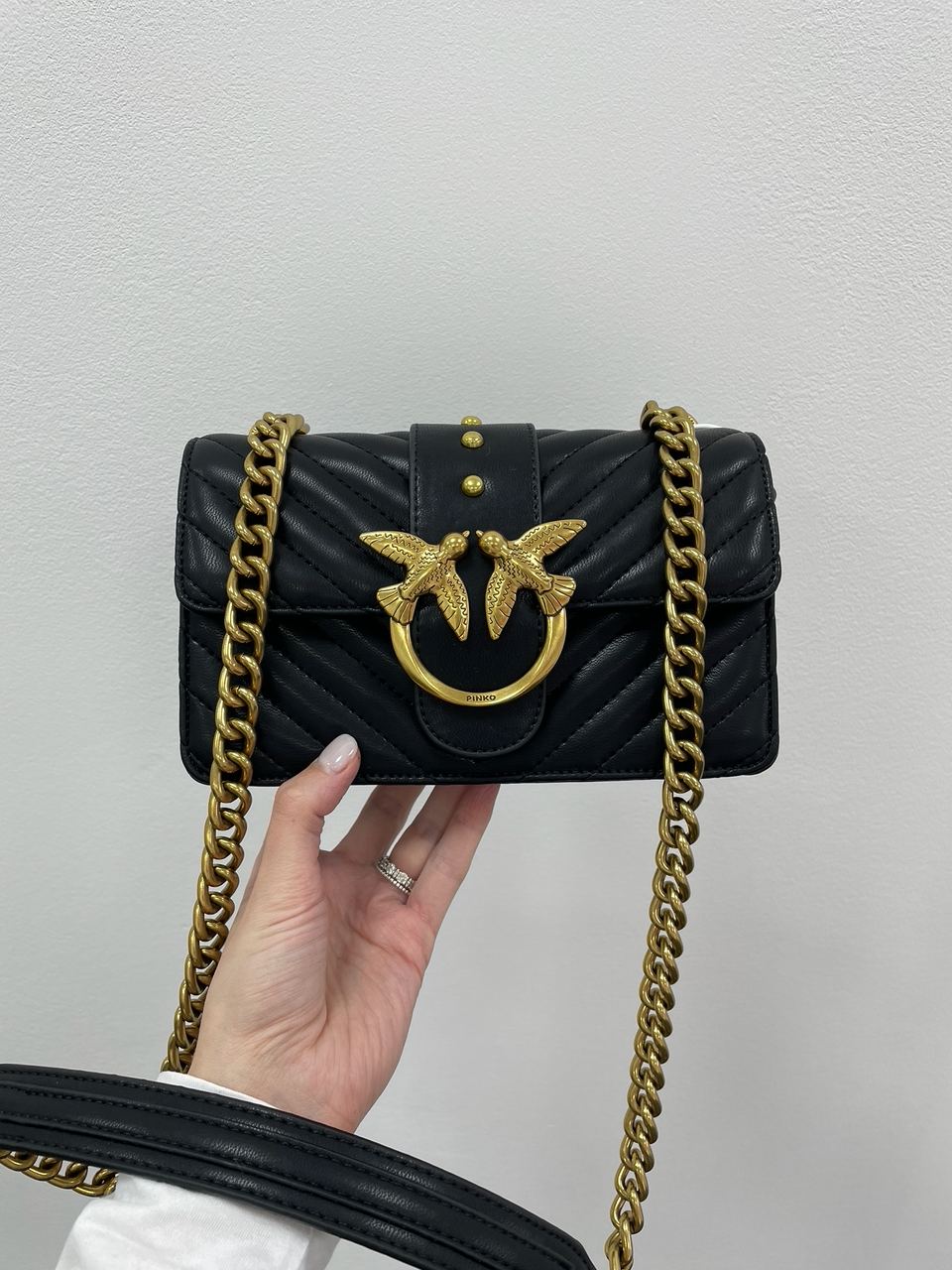 Pinko Mini Love Bag One Simply Puff Black/Gold - 7