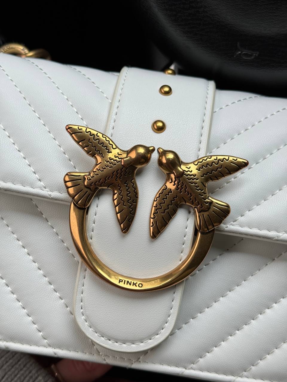 Pinko Mini Love Bag One Simply Puff White/Gold - 4