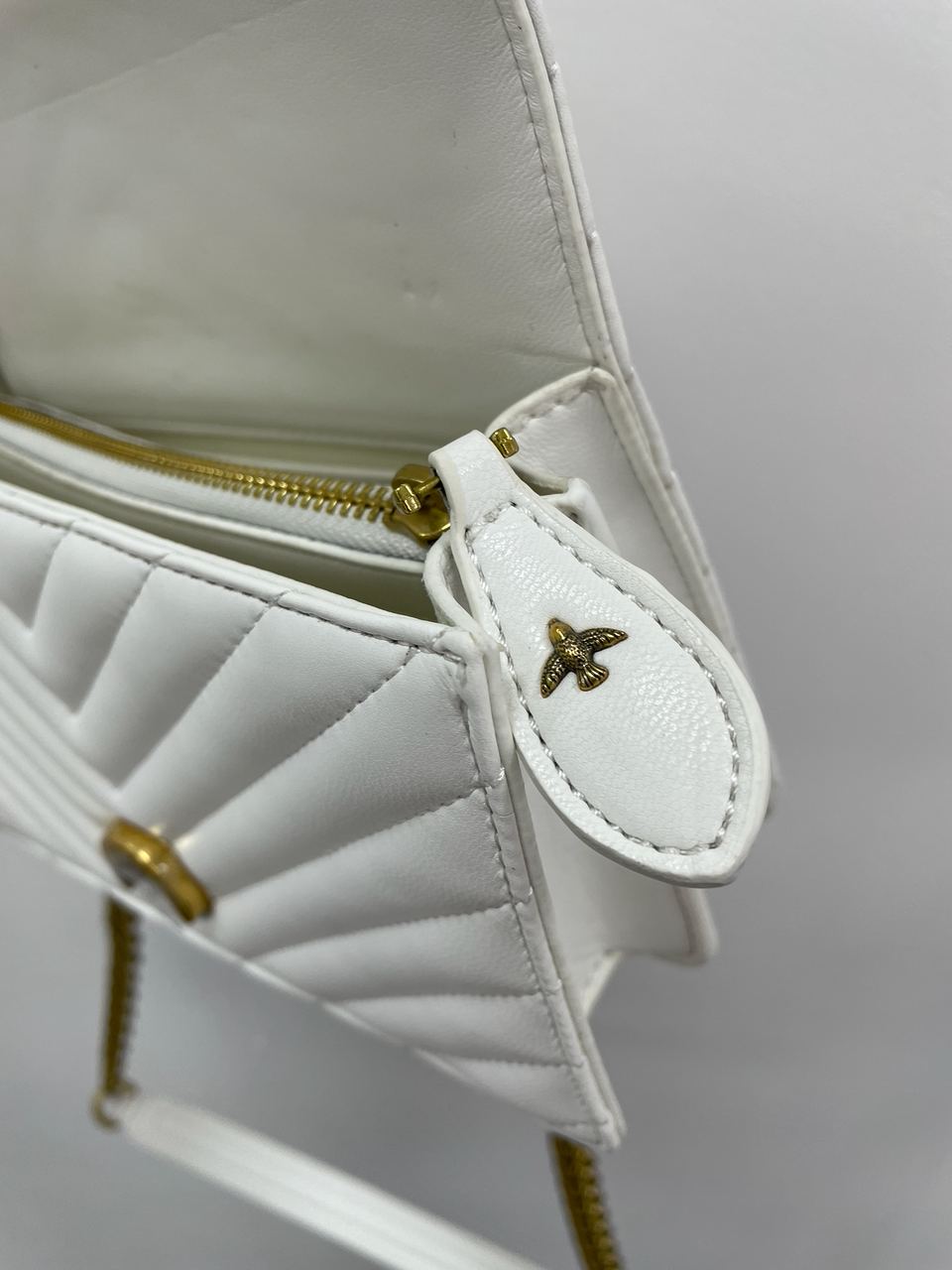 Pinko Mini Love Bag One Simply Puff White/Gold - 12