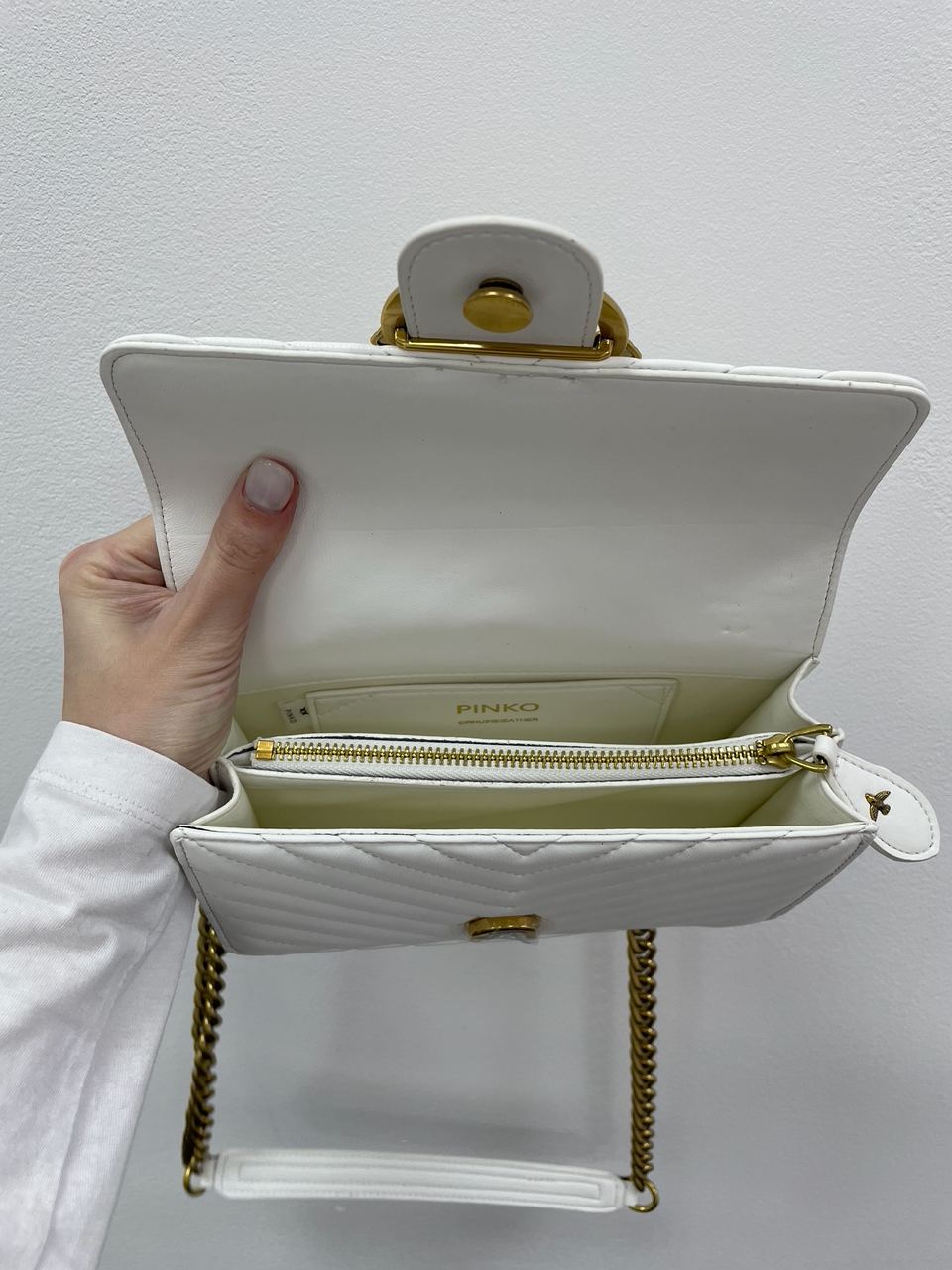 Pinko Mini Love Bag One Simply Puff White/Gold - 17