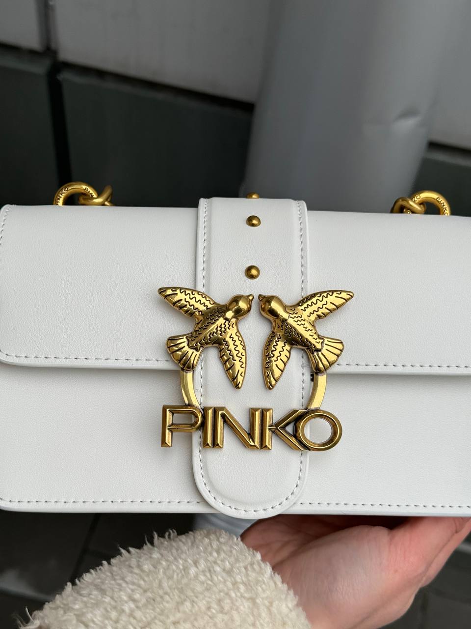 Pinko Mini Love Bag One Simply White/Gold - 4