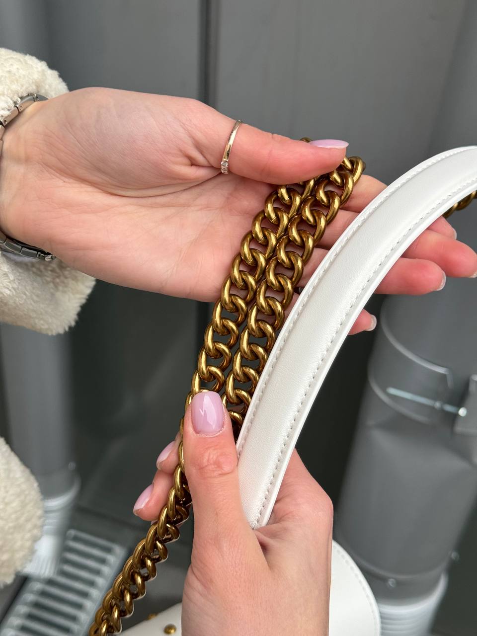 Pinko Mini Love Bag One Simply White/Gold - 6