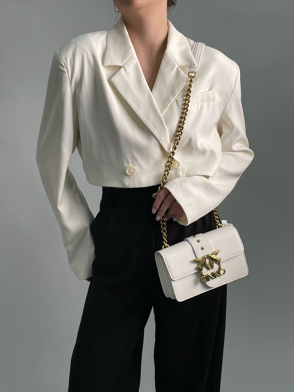 Pinko Mini Love Bag One Simply White/Gold - 4