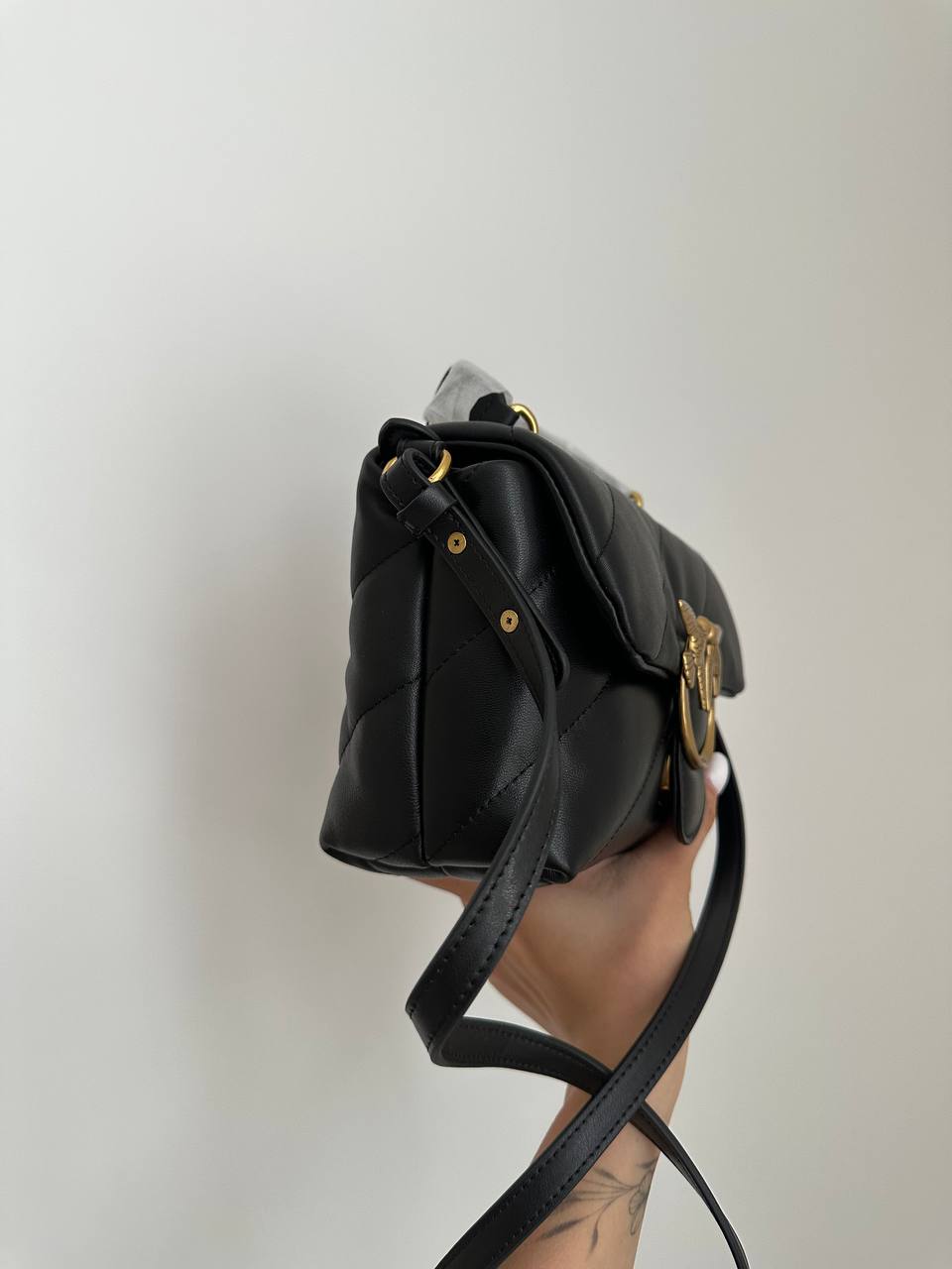 Pinko Mini Love Bag Puff Maxi Quilt Black/Gold - 3