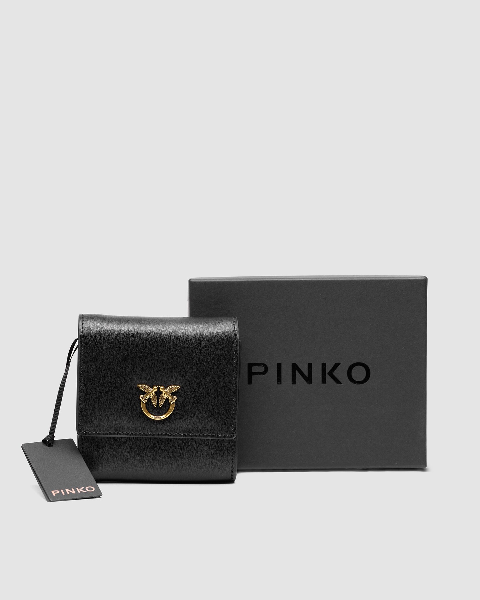 Pinko Small Leather Wallet Black - 2
