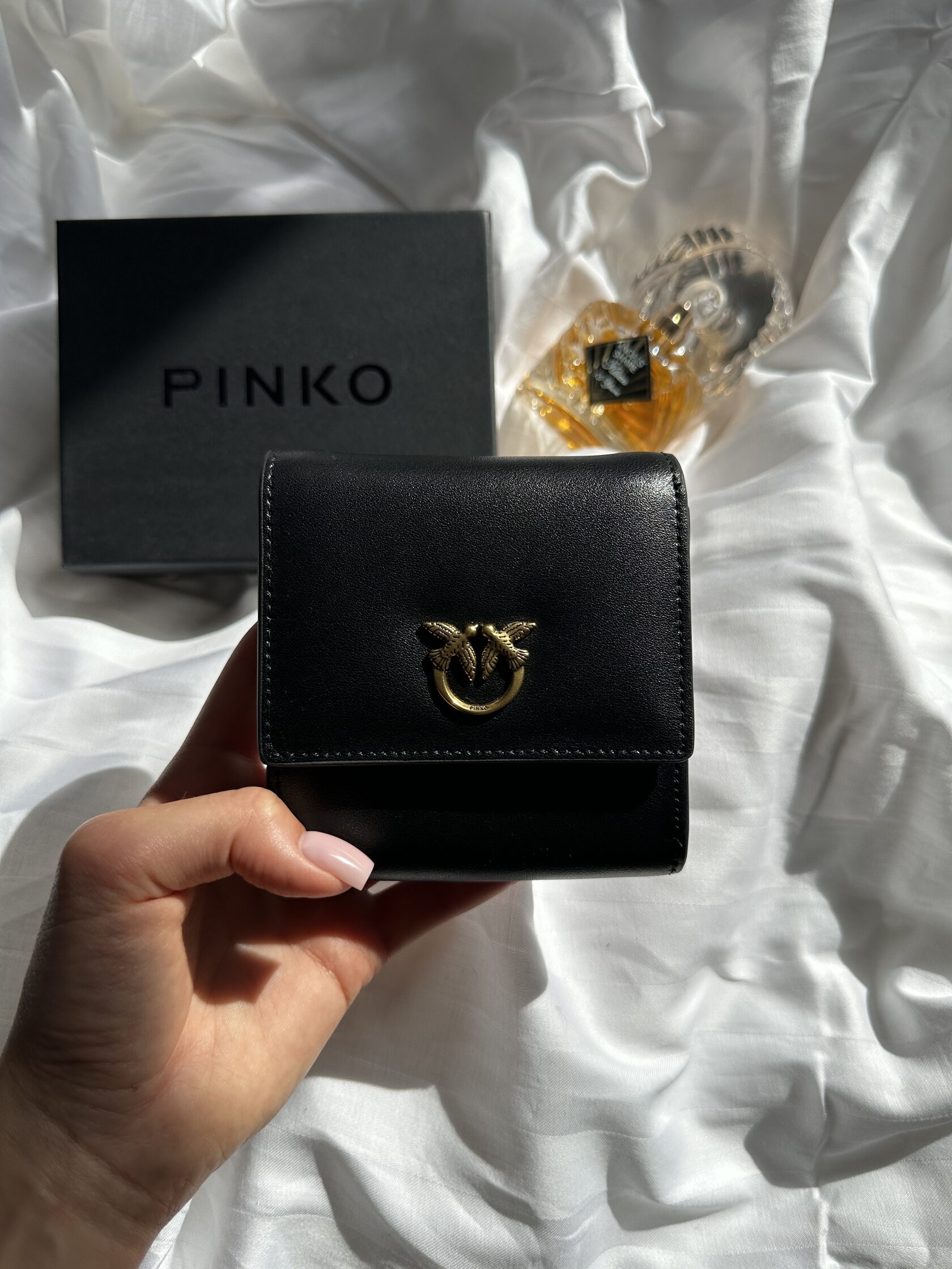 Pinko Small Leather Wallet Black - 5