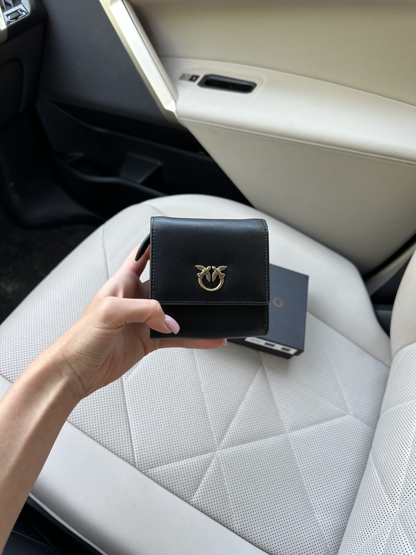 Pinko Small Leather Wallet Black - 6