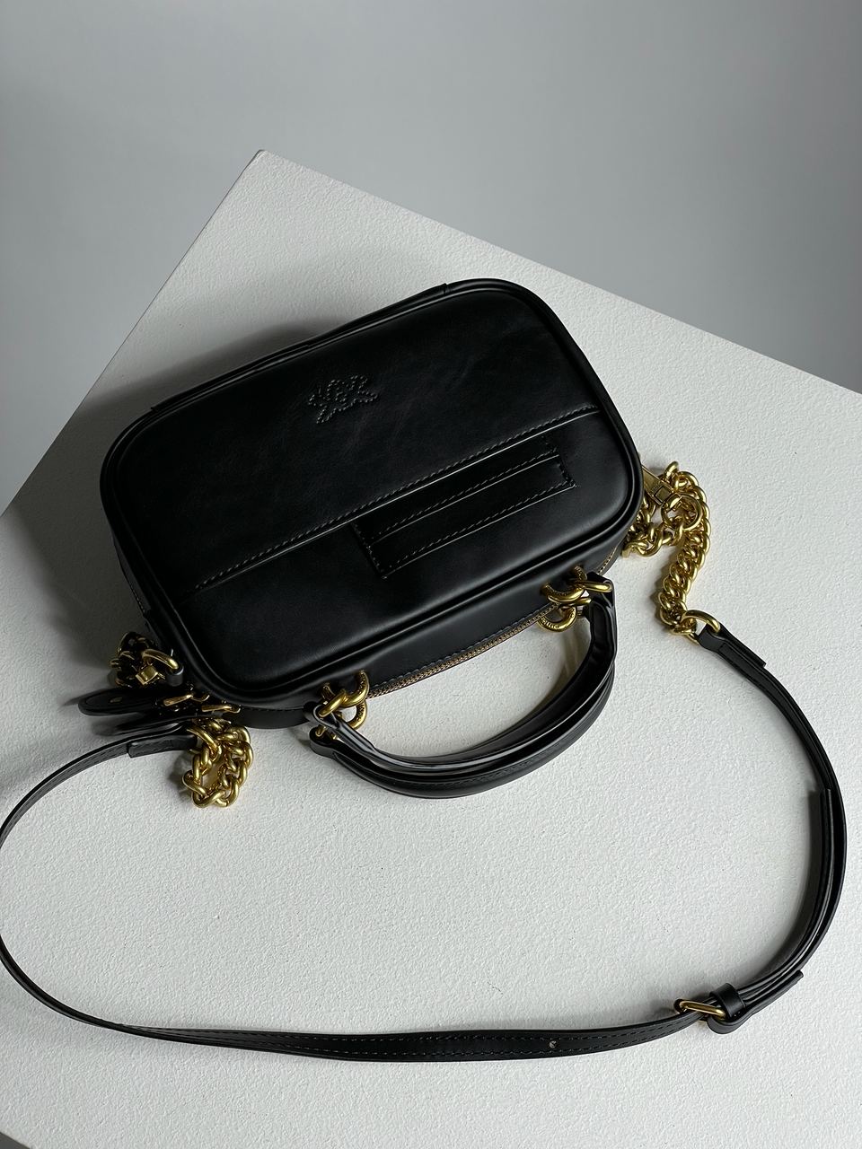 Pinko Square Simply Mini Calfskin Bag Black - 14