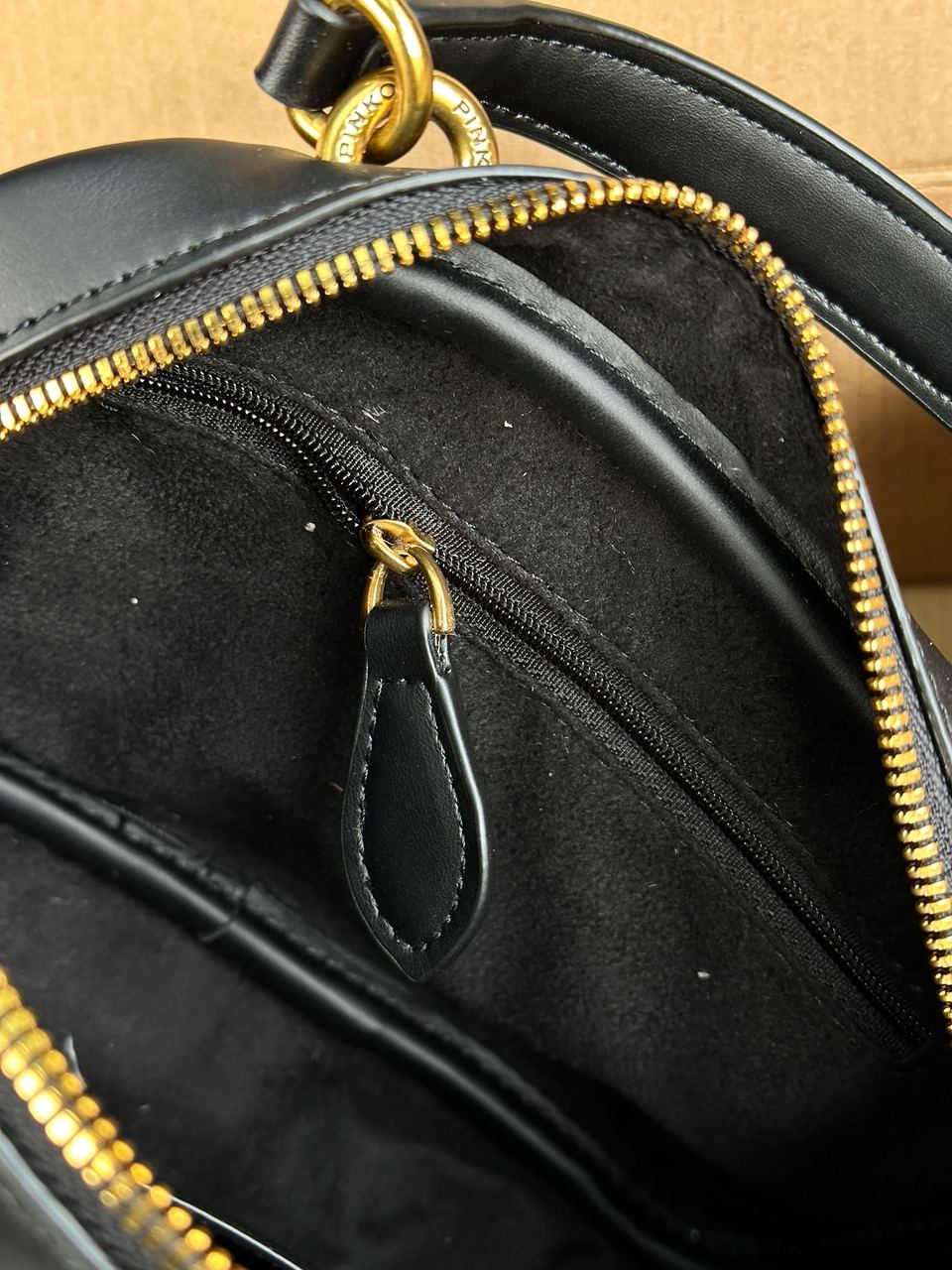 Pinko Square Simply Mini Calfskin Bag Black - 28