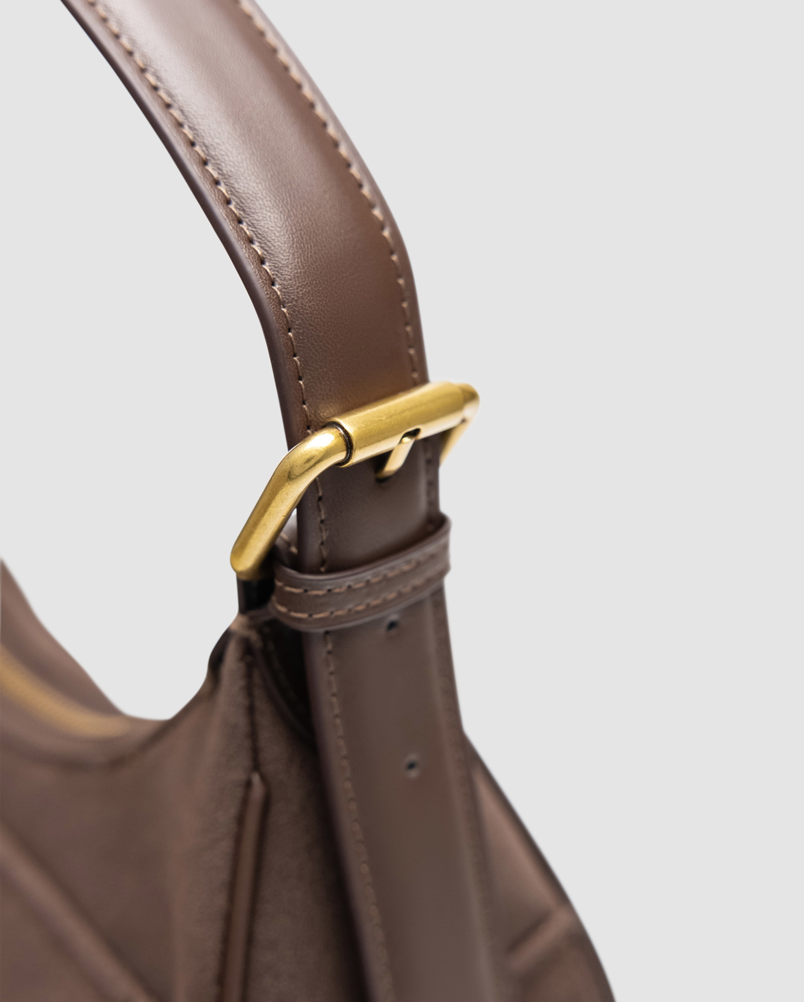 Pinko Suede Cargo Shoulder Bag Brown/Gold - 5