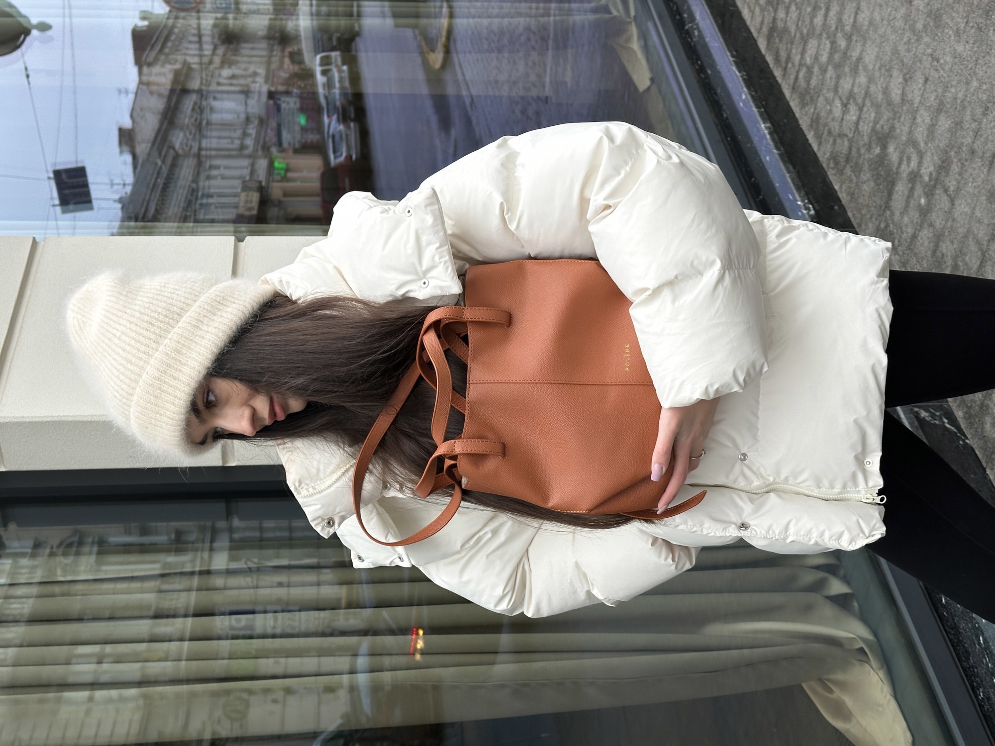 Polene Cyme Mini Edition Textured Camel (нюанс) - 14
