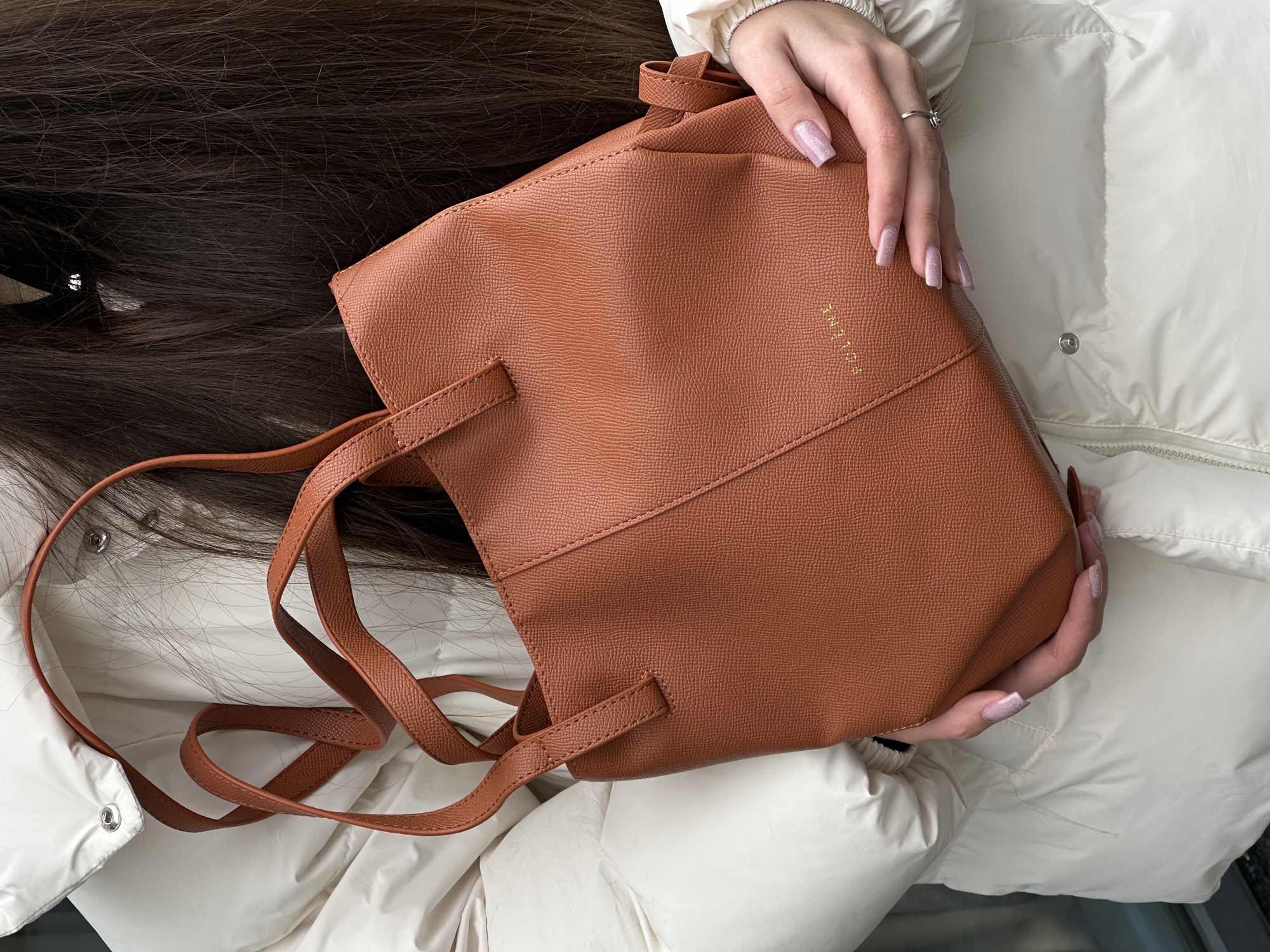 Polene Cyme Mini Edition Textured Camel (нюанс) - 13
