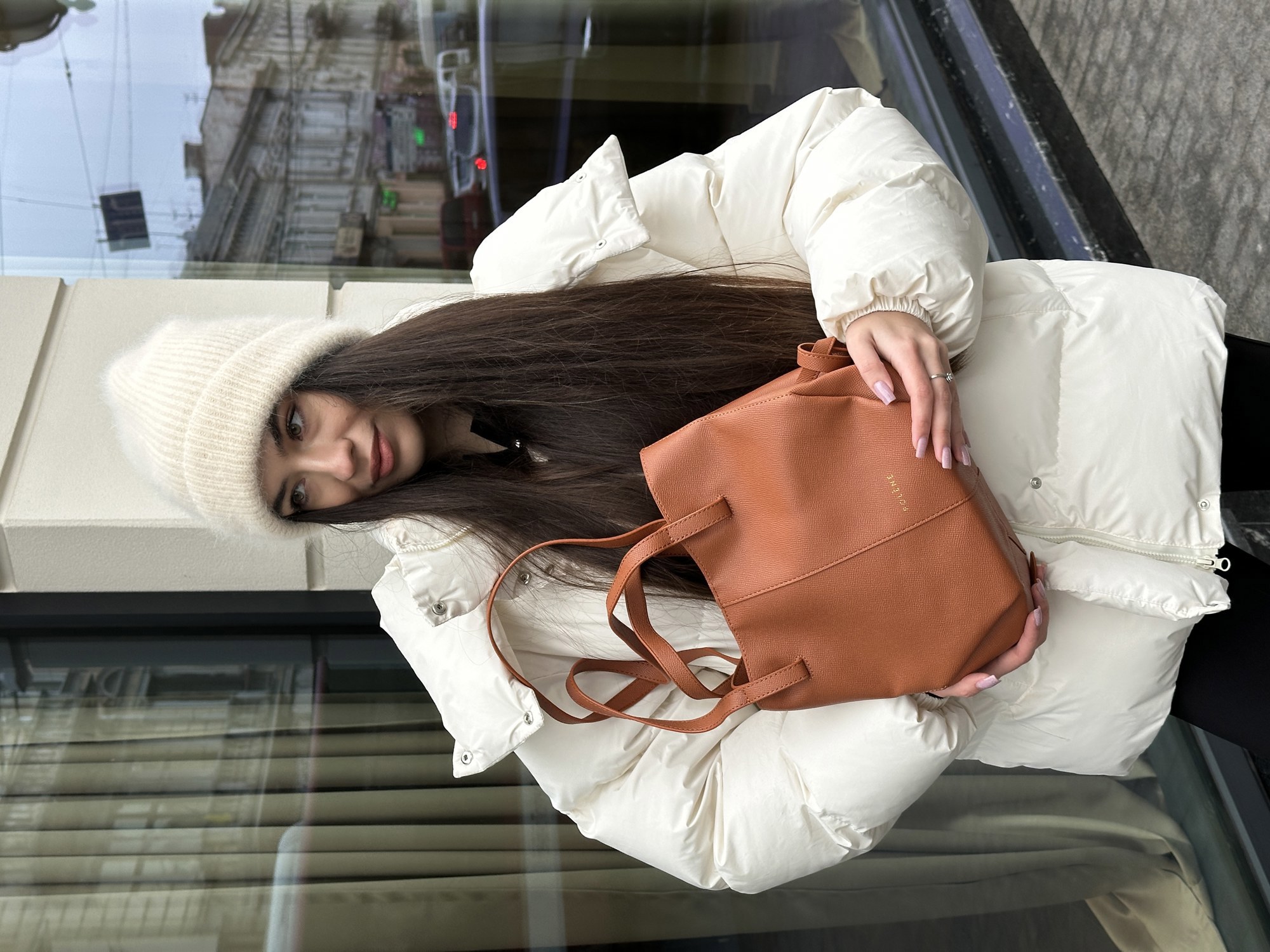 Polene Cyme Mini Edition Textured Camel (нюанс) - 12