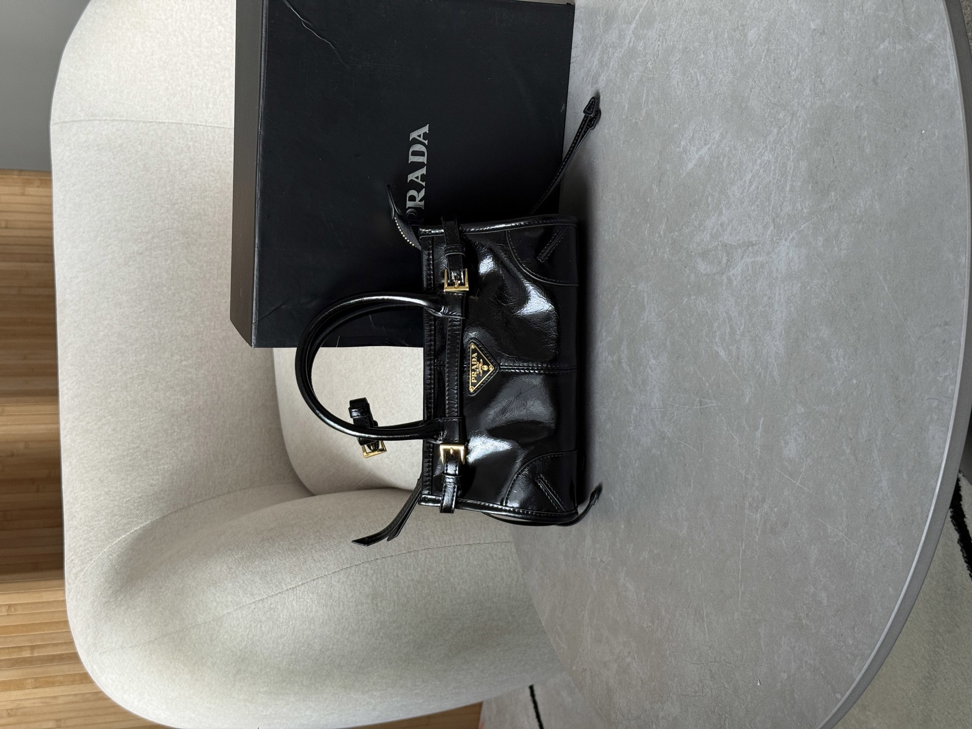 Prada Bonnie Mini Handbag Black - 12