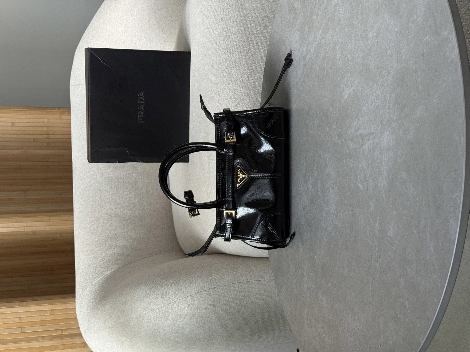 Prada Bonnie Mini Handbag Black - 13