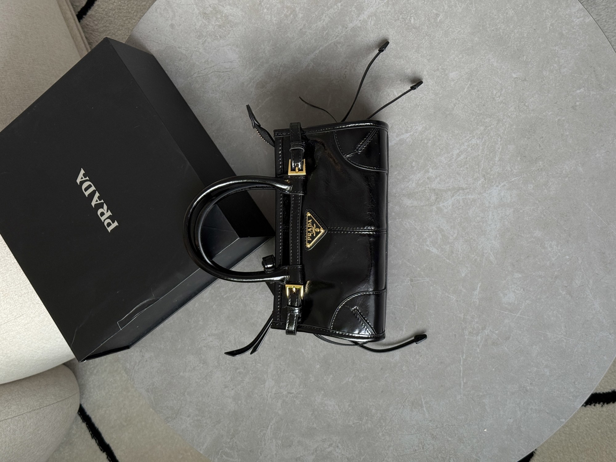 Prada Bonnie Mini Handbag Black - 15
