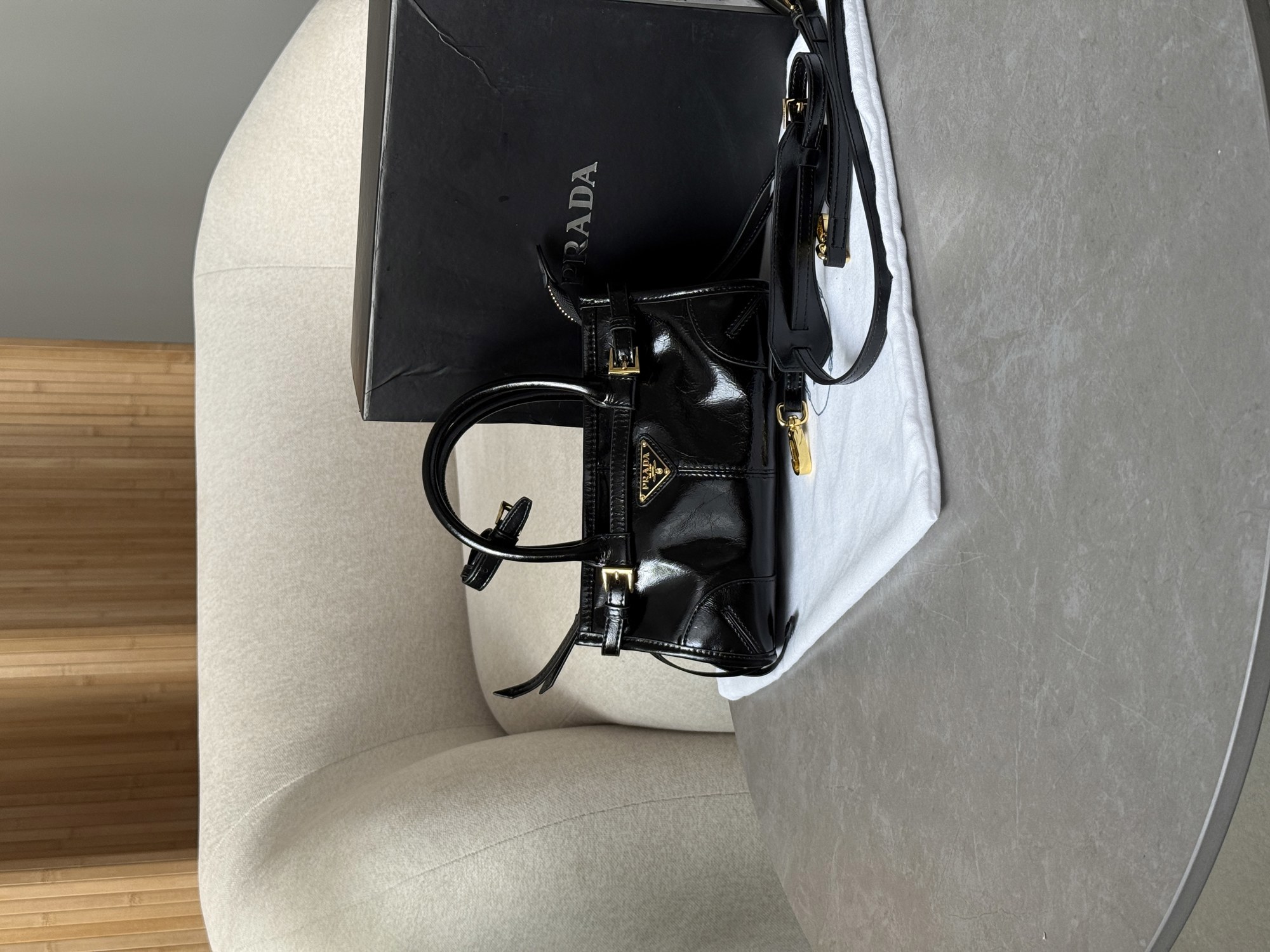 Prada Bonnie Mini Handbag Black - 11
