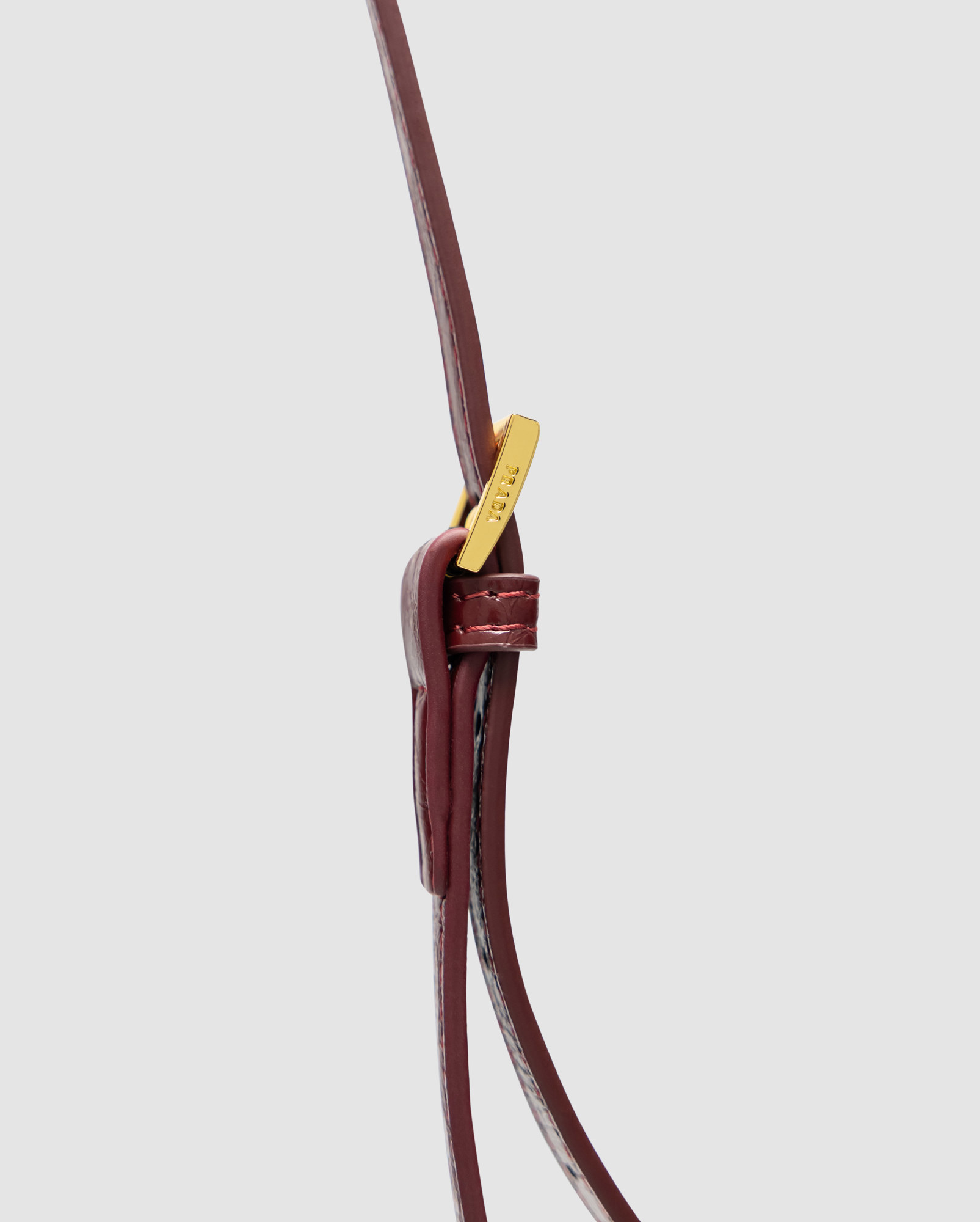 Prada Bonnie Mini Handbag Burgundy - 6