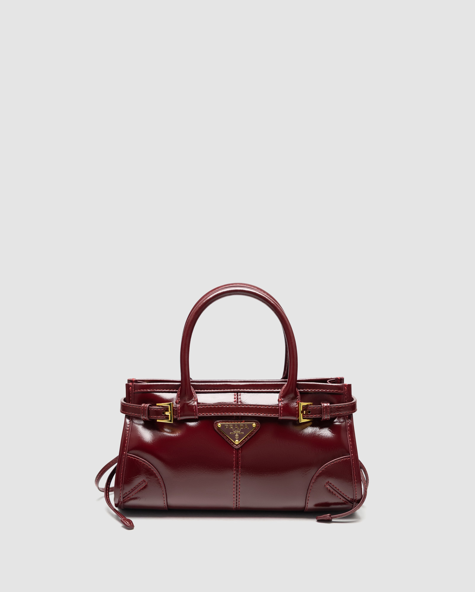 Prada Bonnie Mini Handbag Burgundy - 2