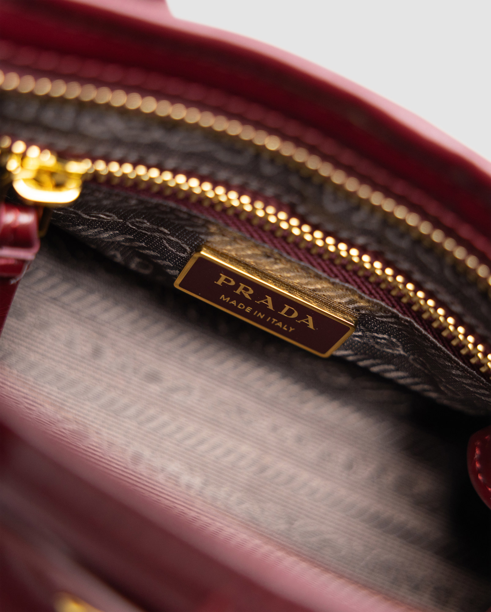 Prada Bonnie Mini Handbag Burgundy - 8