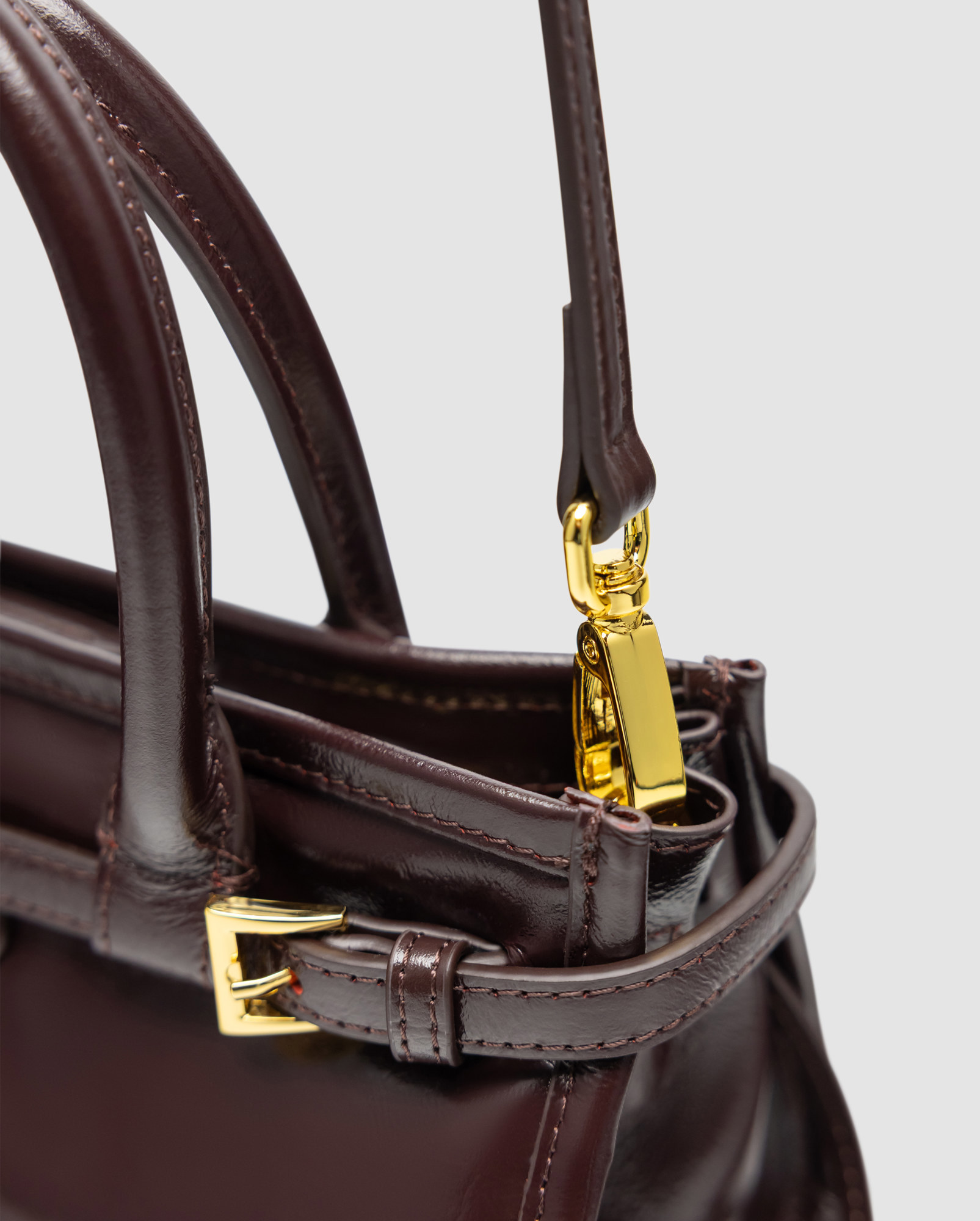 Prada Bonnie Mini Handbag Chocolate - 5