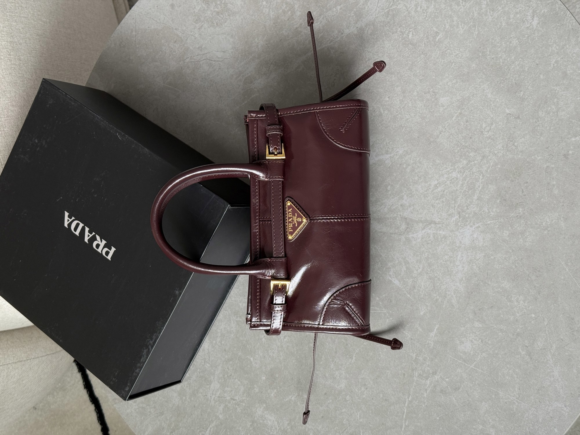 Prada Bonnie Mini Handbag Chocolate - 15