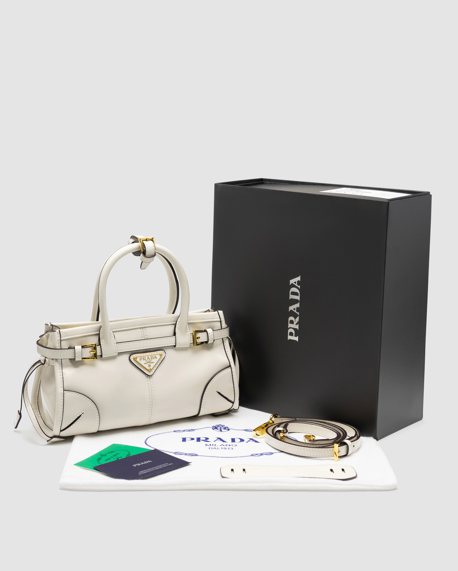 Prada Bonnie Mini Handbag Cream - 8