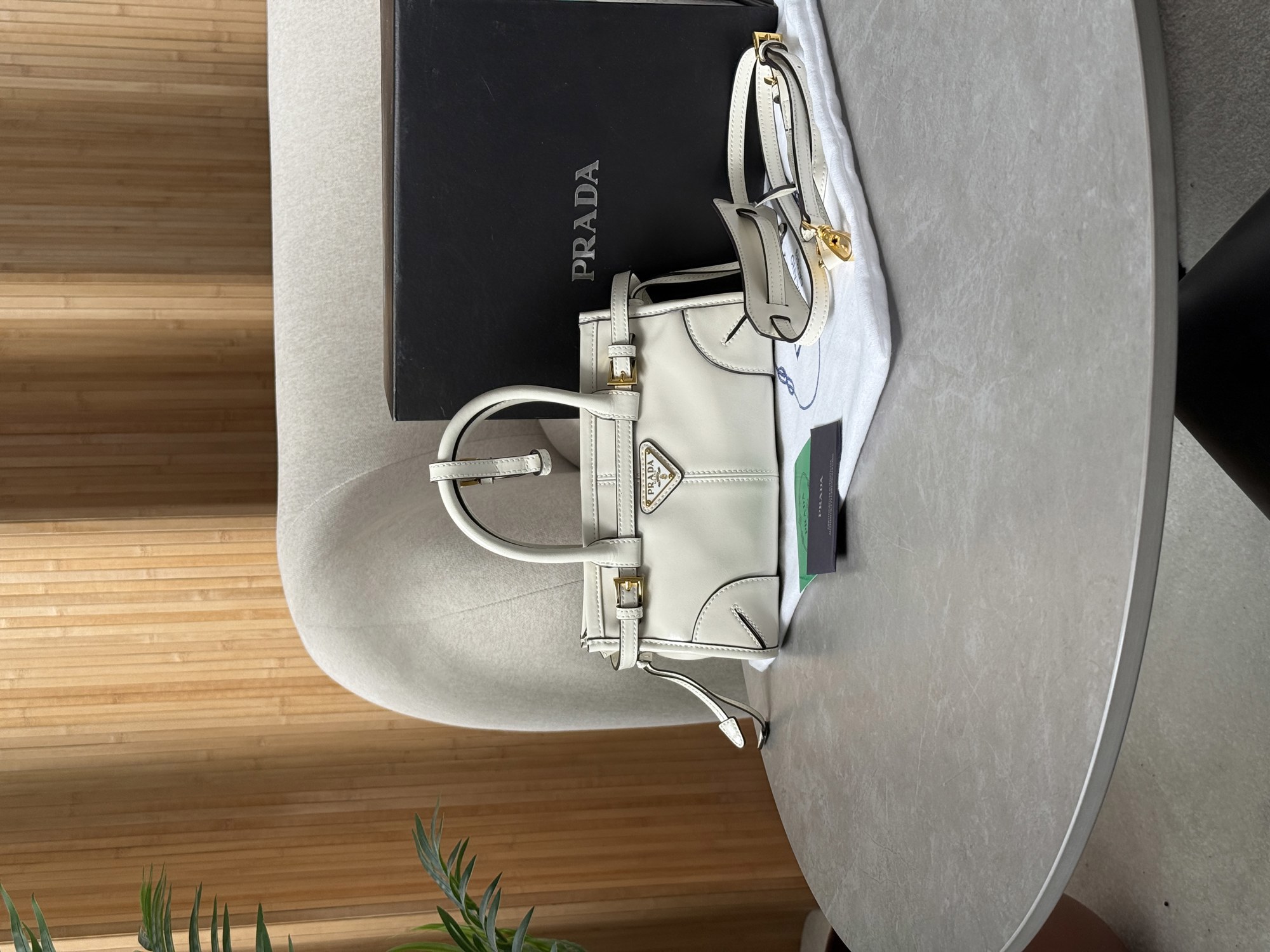 Prada Bonnie Mini Handbag Cream - 11