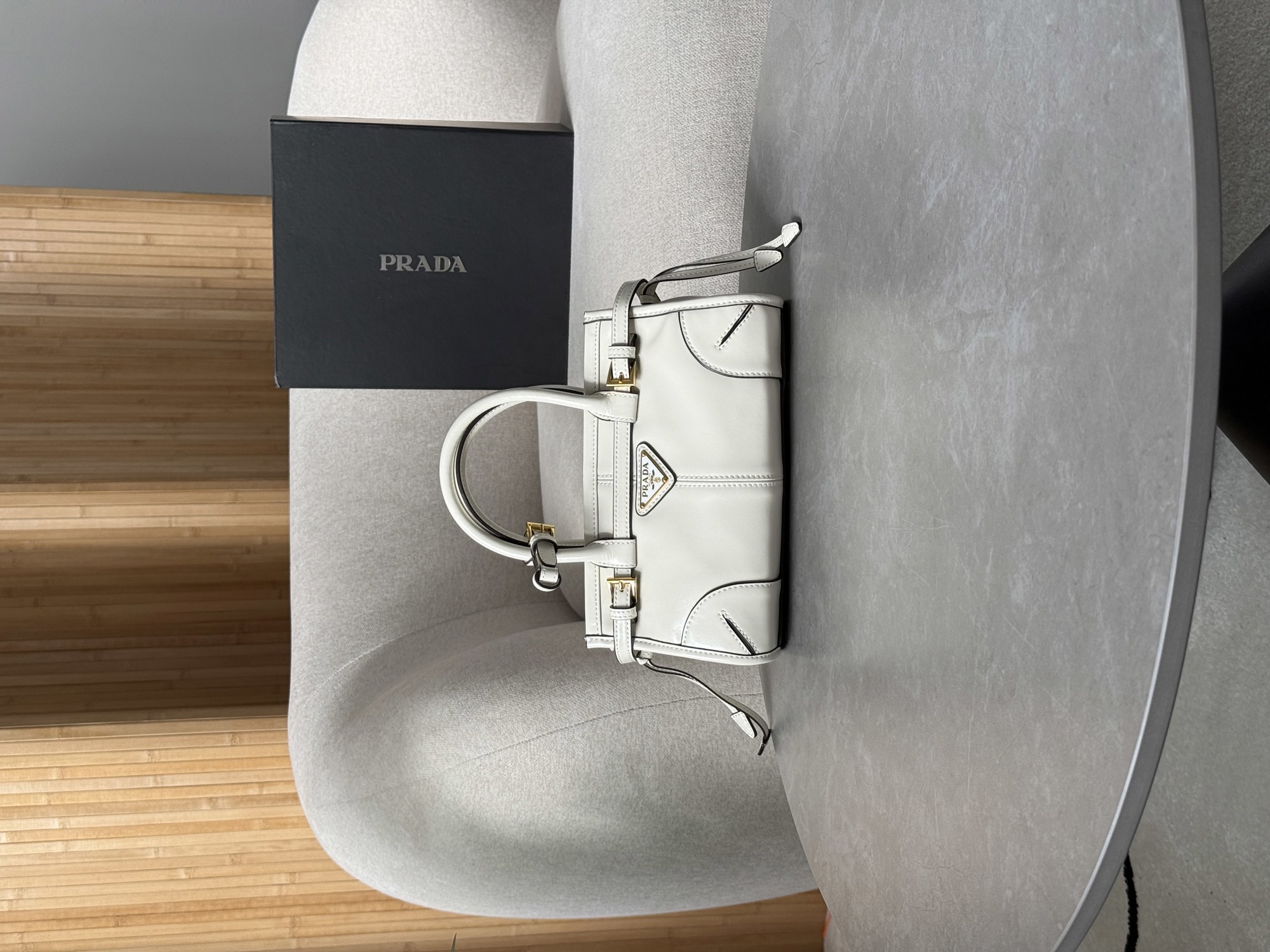 Prada Bonnie Mini Handbag Cream - 15