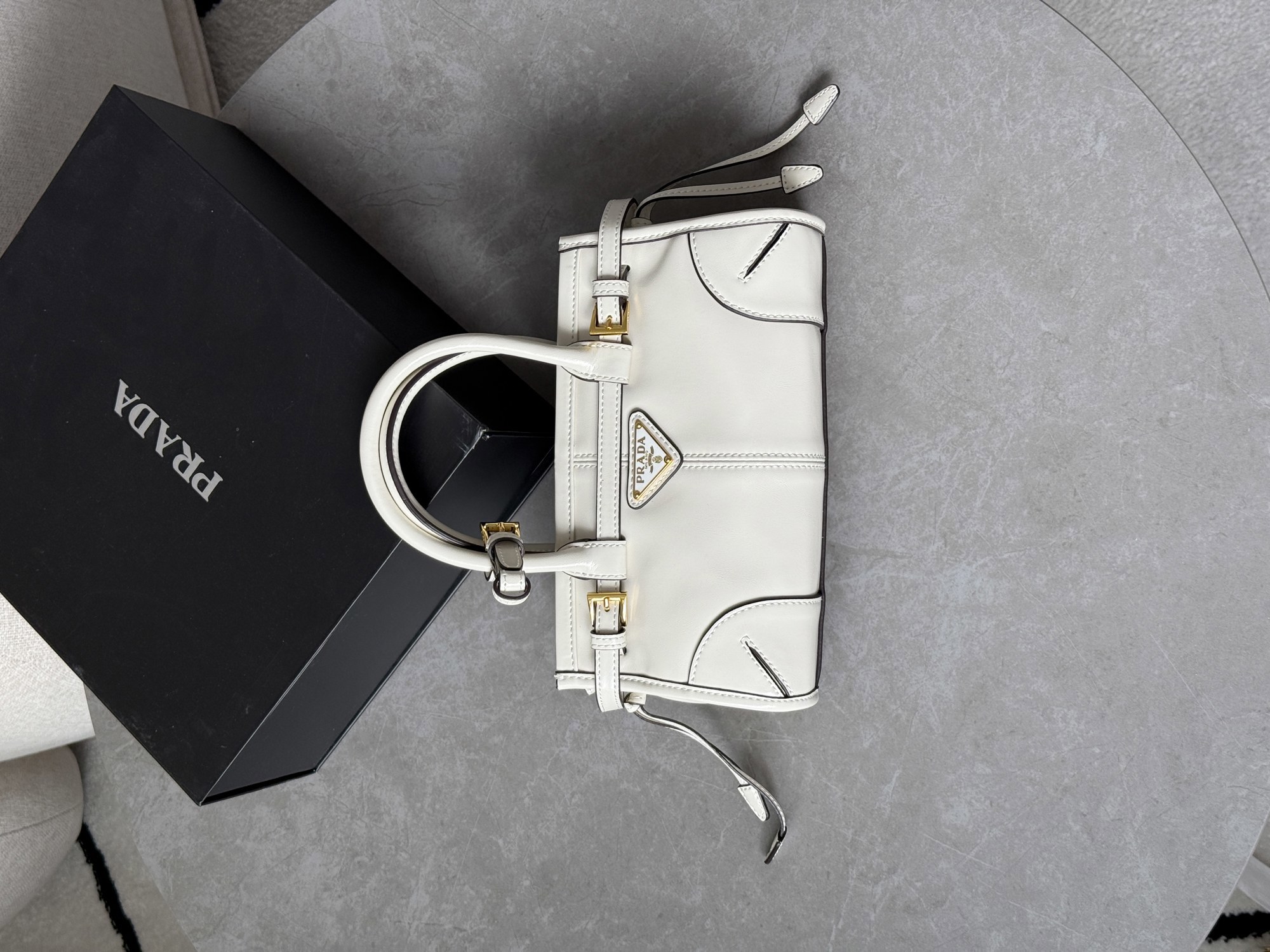 Prada Bonnie Mini Handbag Cream - 13