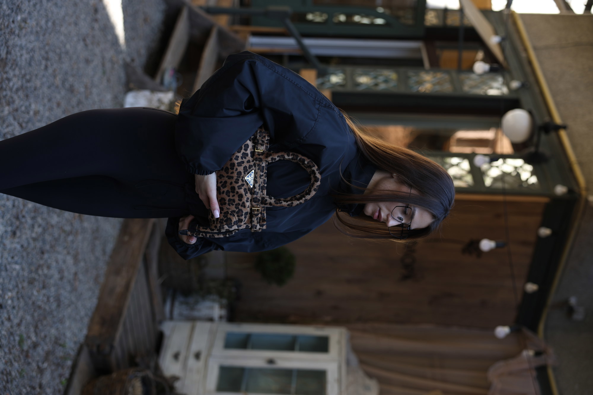 Prada Bonnie Mini Printed Leather Handbag Honey - 9
