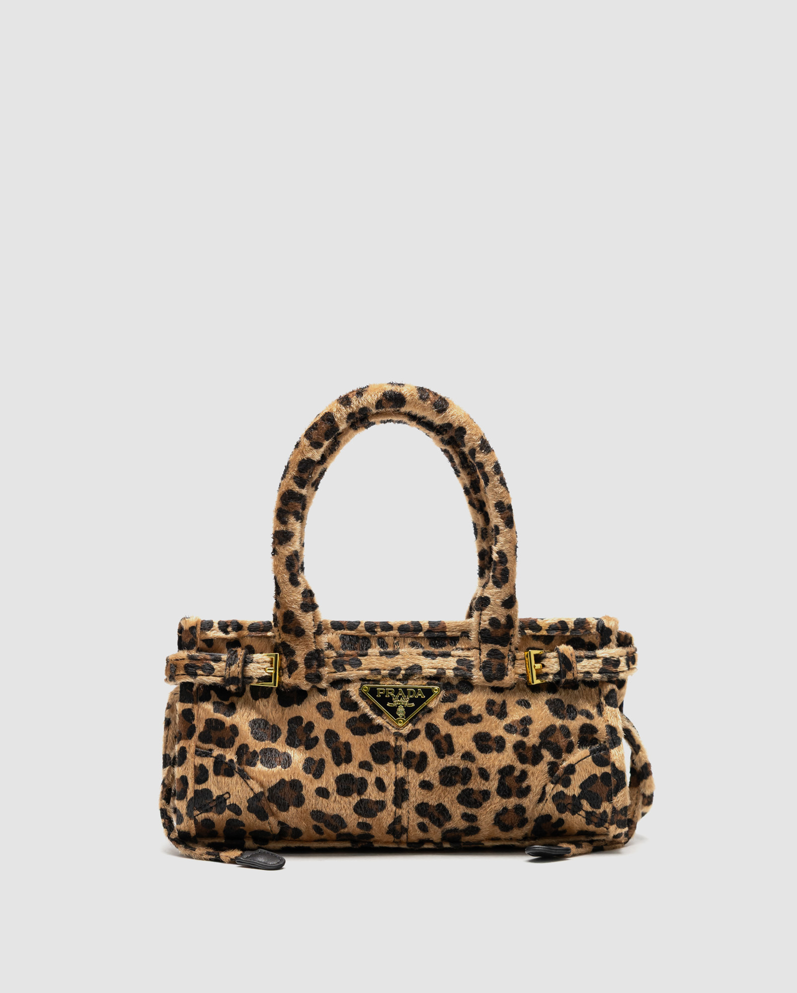 Prada Bonnie Mini Printed Leather Handbag Honey - 2