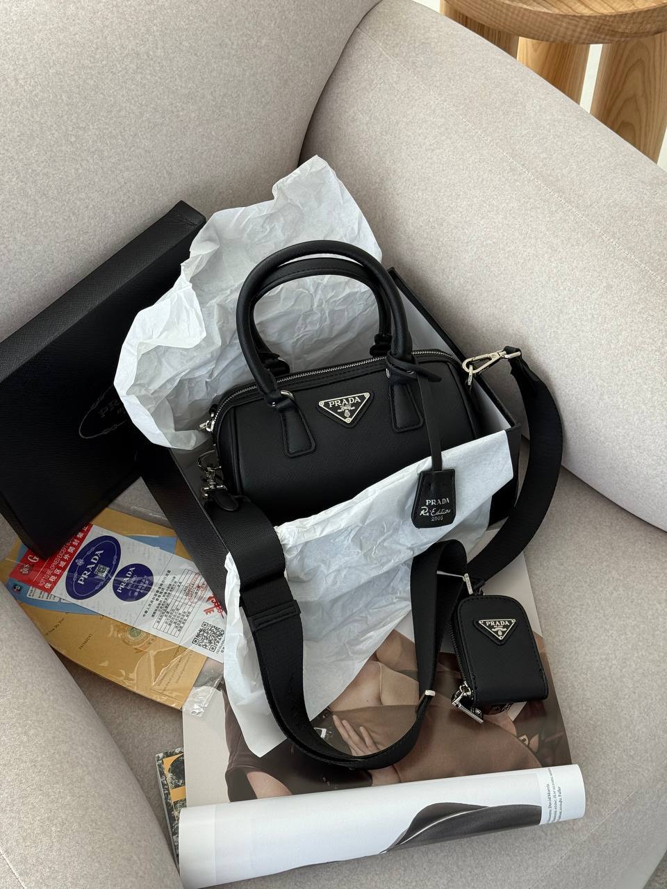 Prada Boston Mini Black - 6