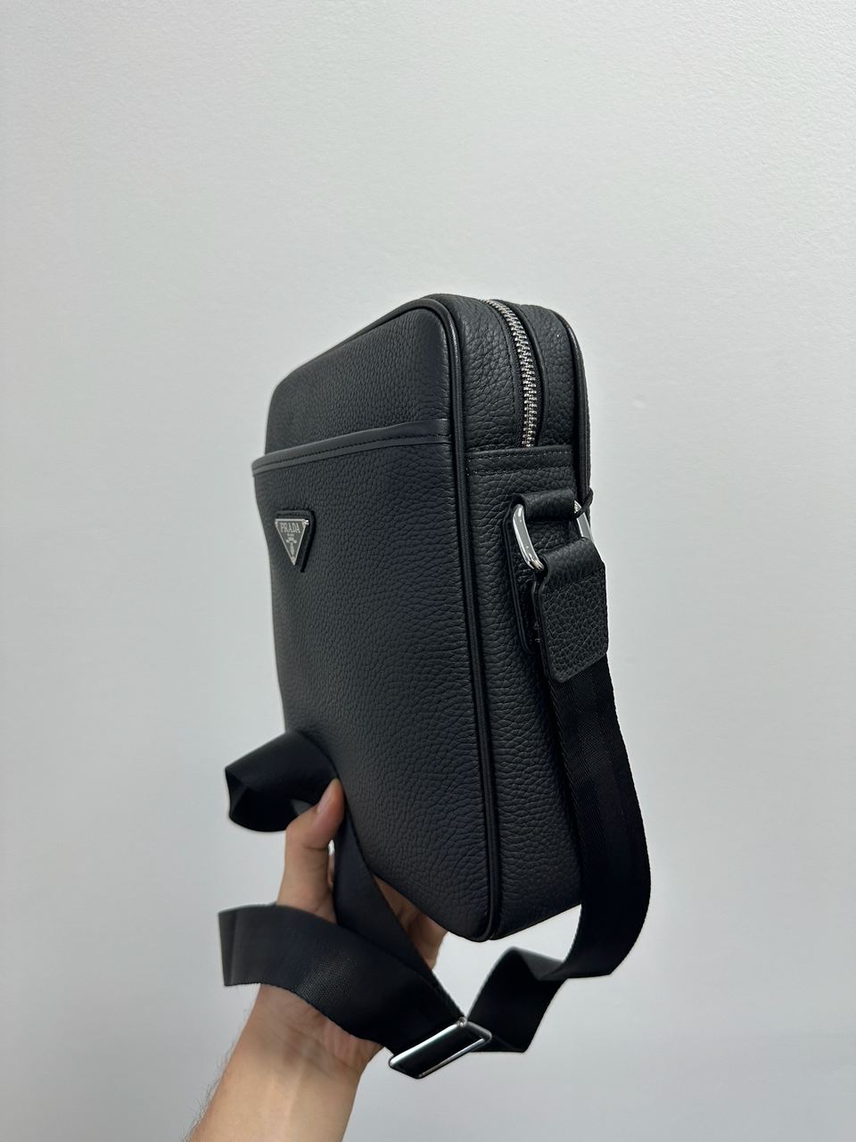 Prada Leather Crossbody Bag Black - 7